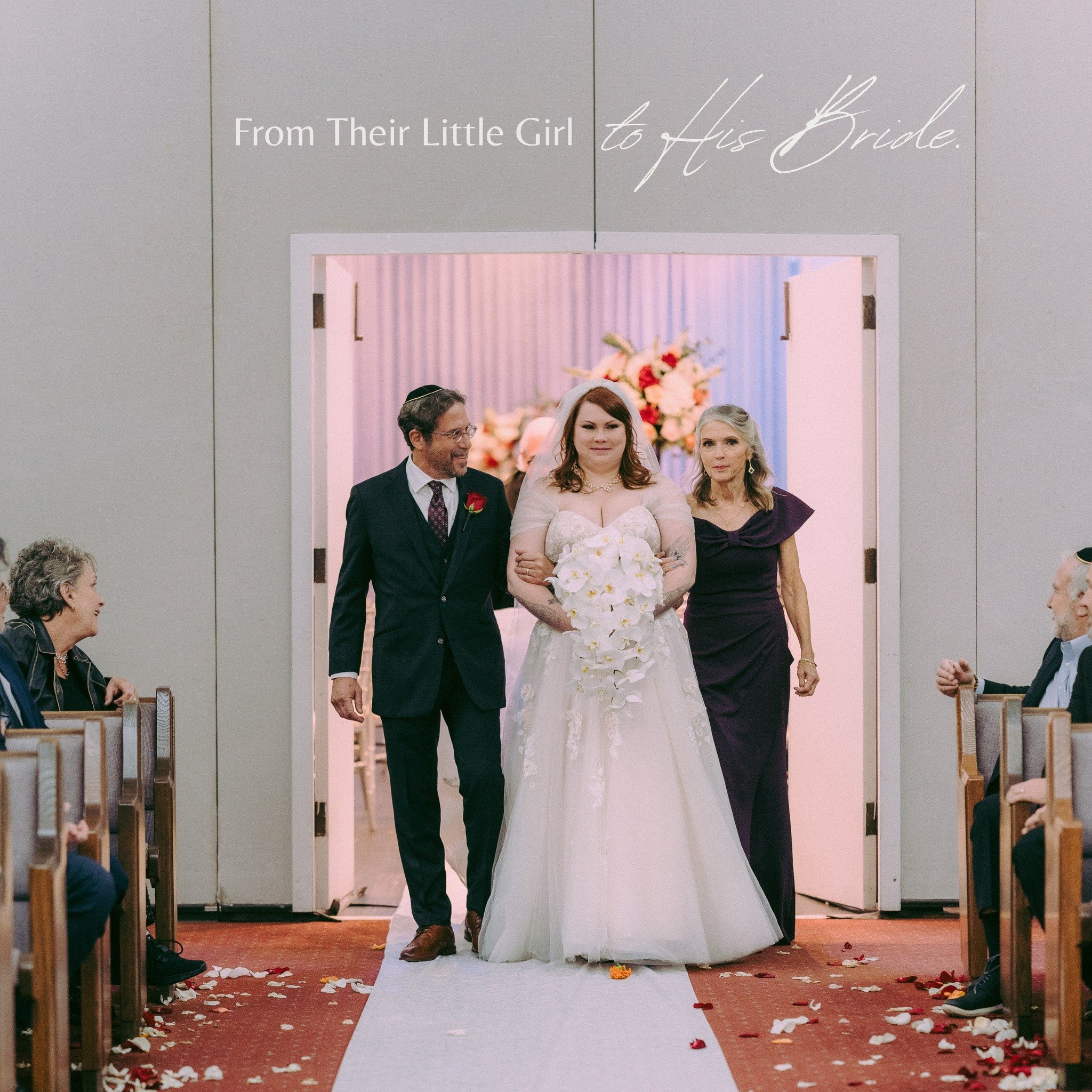 From their little girl to his bride. 💕

This moment&mdash;walking down the aisle with mom and dad&mdash;was everything. You could feel the love and emotion in the air. A family, a daughter, and the start of a new chapter. ✨

It doesn&rsquo;t get mor