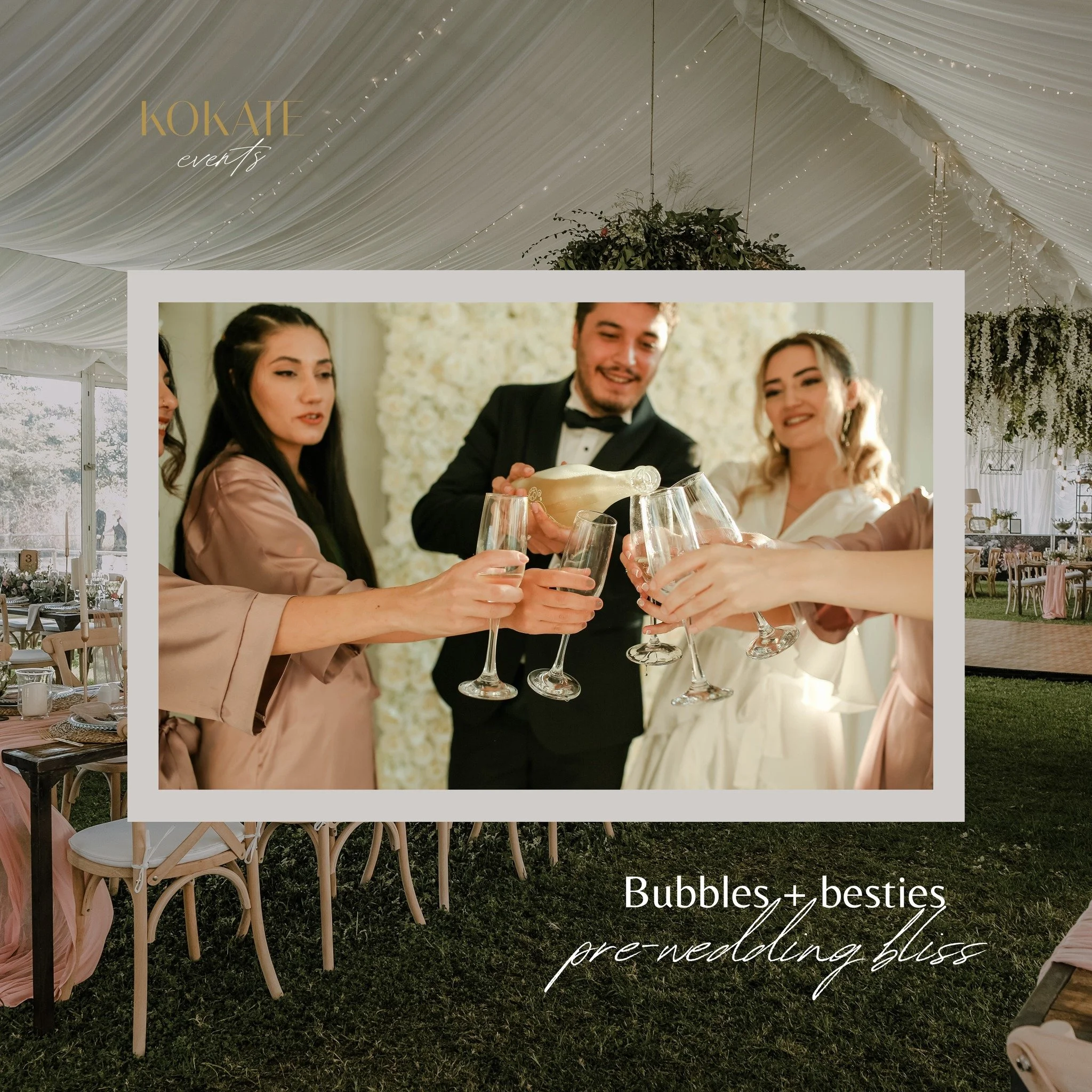 🥂 Bubbles + besties = pre-wedding bliss! ✨

Celebrating love, laughter, and those little moments that make the big day even more special. 💛
.
.
.
.
.
#KokaleEvents #PreWeddingVibes #BubblesAndBesties #BrideTribe #WeddingCelebration #WeddingMoments 