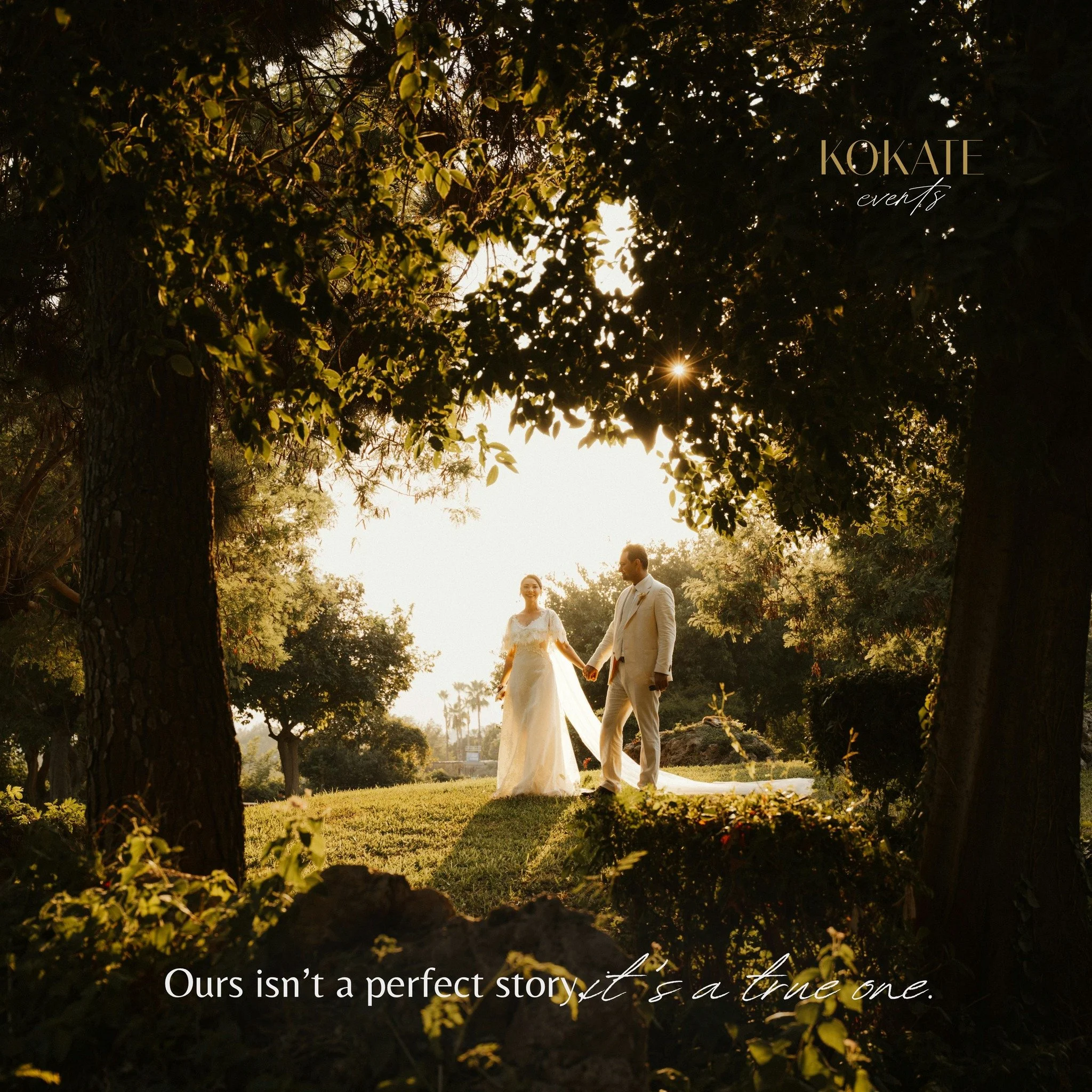 Ours isn&rsquo;t a perfect story, it&rsquo;s a true one 
and that&rsquo;s what makes it beautiful. ✨

Sunlight wrapping around two souls,
hands intertwined,
green all around like the world paused
just to witness their moment.

It&rsquo;s the softness
