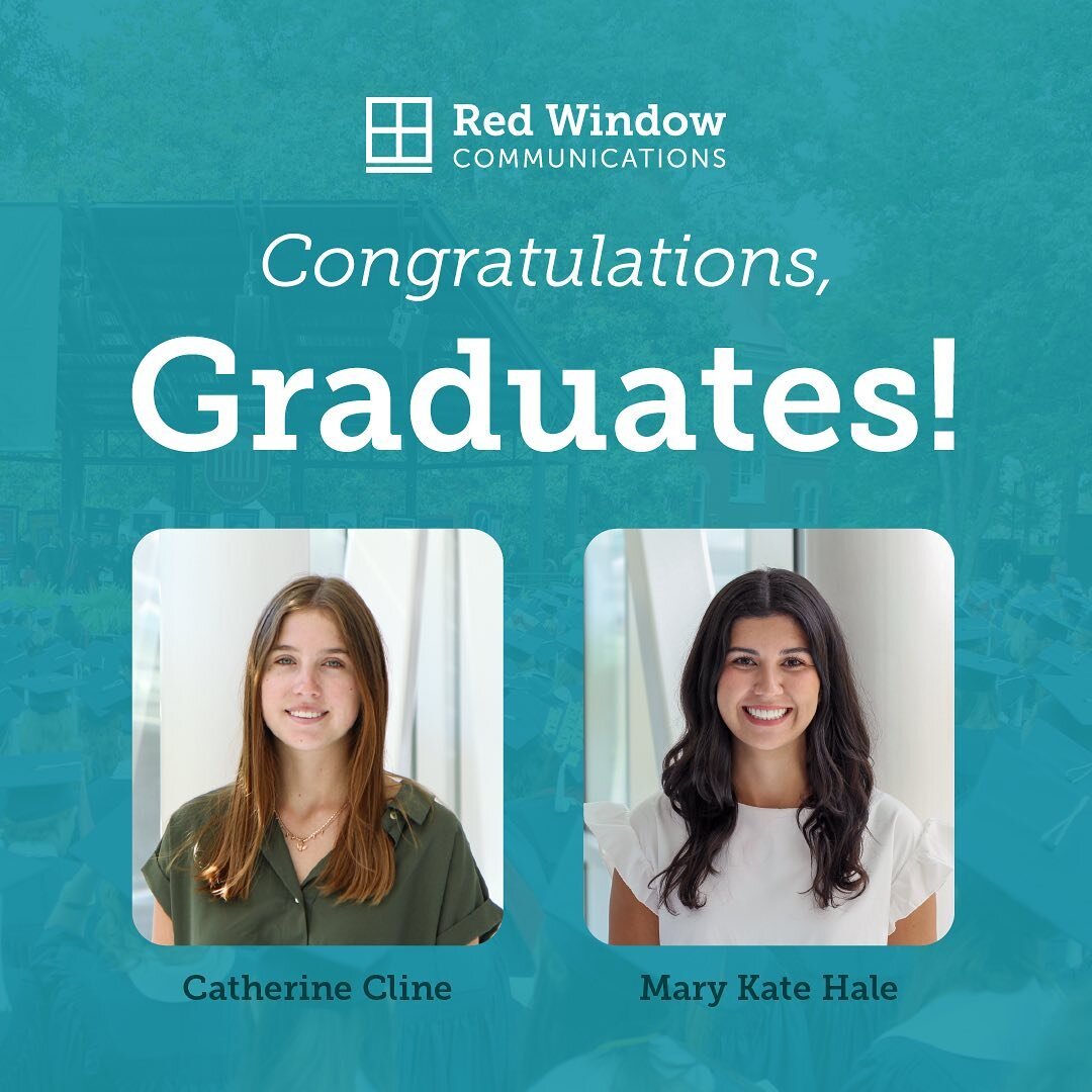 Congratulations to 2023 graduates Catherine Cline and Mary Kate Hale!

We have been privileged to have these outstanding young women work alongside our team, first as interns and then as part-time assistants in creative and marketing.

Both of them w