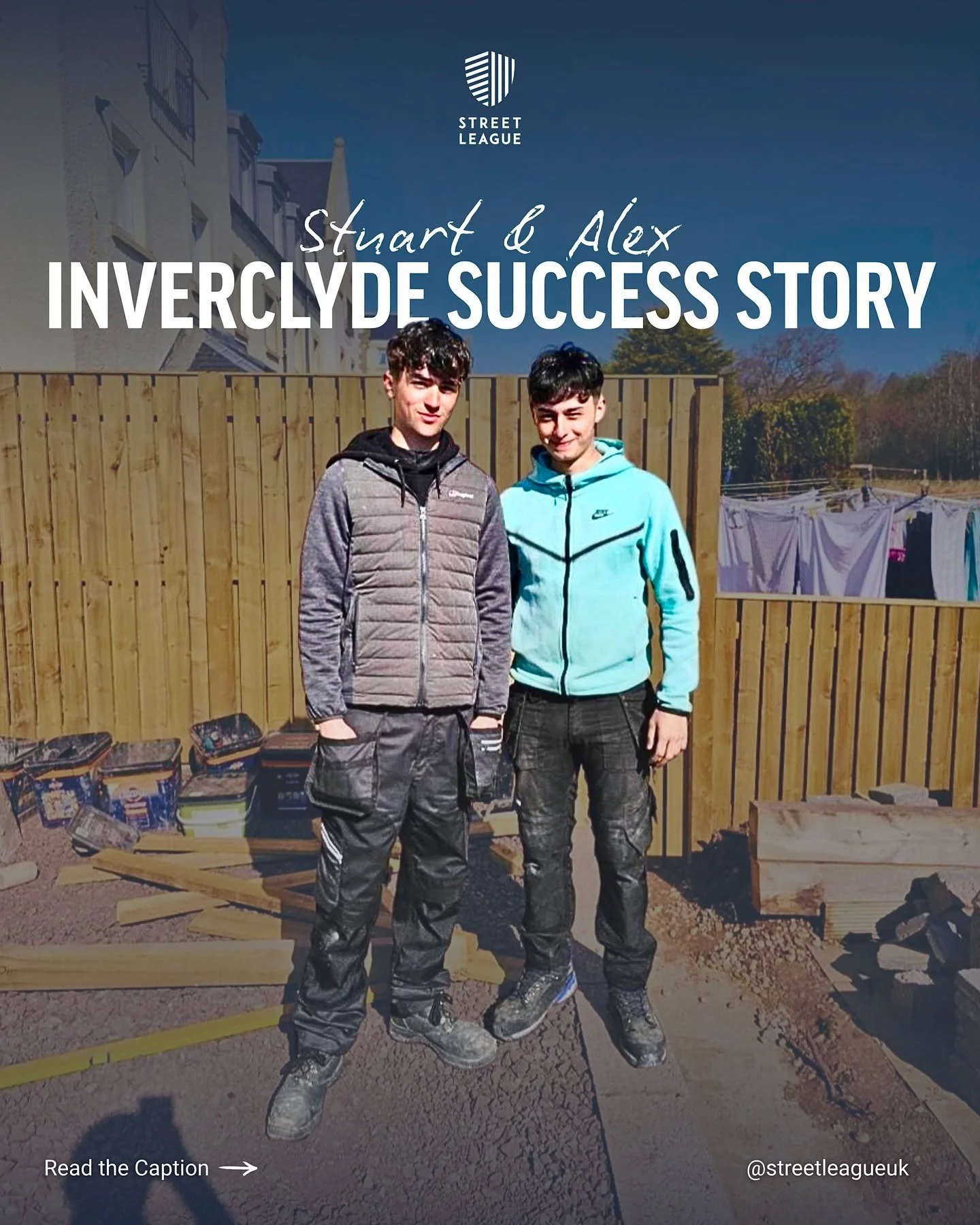 🌟 Our Inverclyde Team recently celebrated an inspiring success story through our 12-week Stage 3 employment programme.

🔧 Two best friends, Stuart and Alex, both aged 17, have successfully embarked on their careers in the construction sector!

📈 E