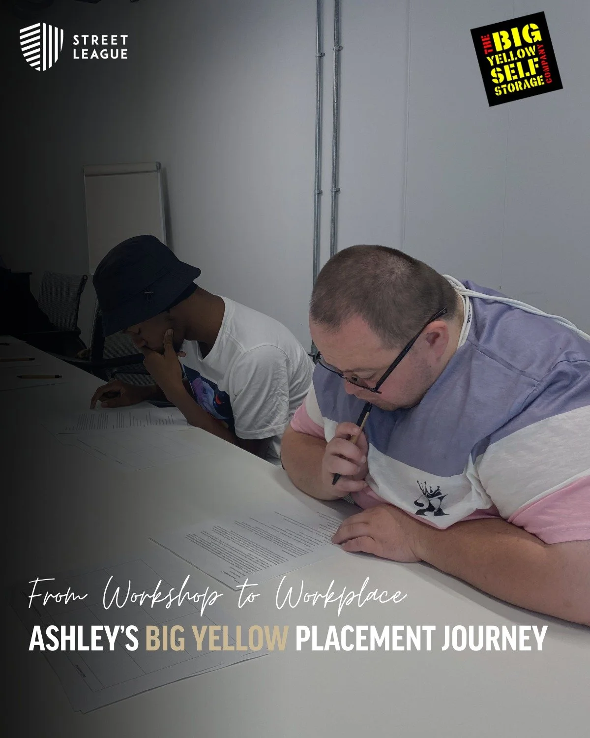 💛 As part of our partnership, The Big Yellow Foundation and @bigyellowselfstorage welcomed Street League participants to their London King&rsquo;s Cross Big Yellow Self Storage store for a CV and mock interview workshop last July. The session was de