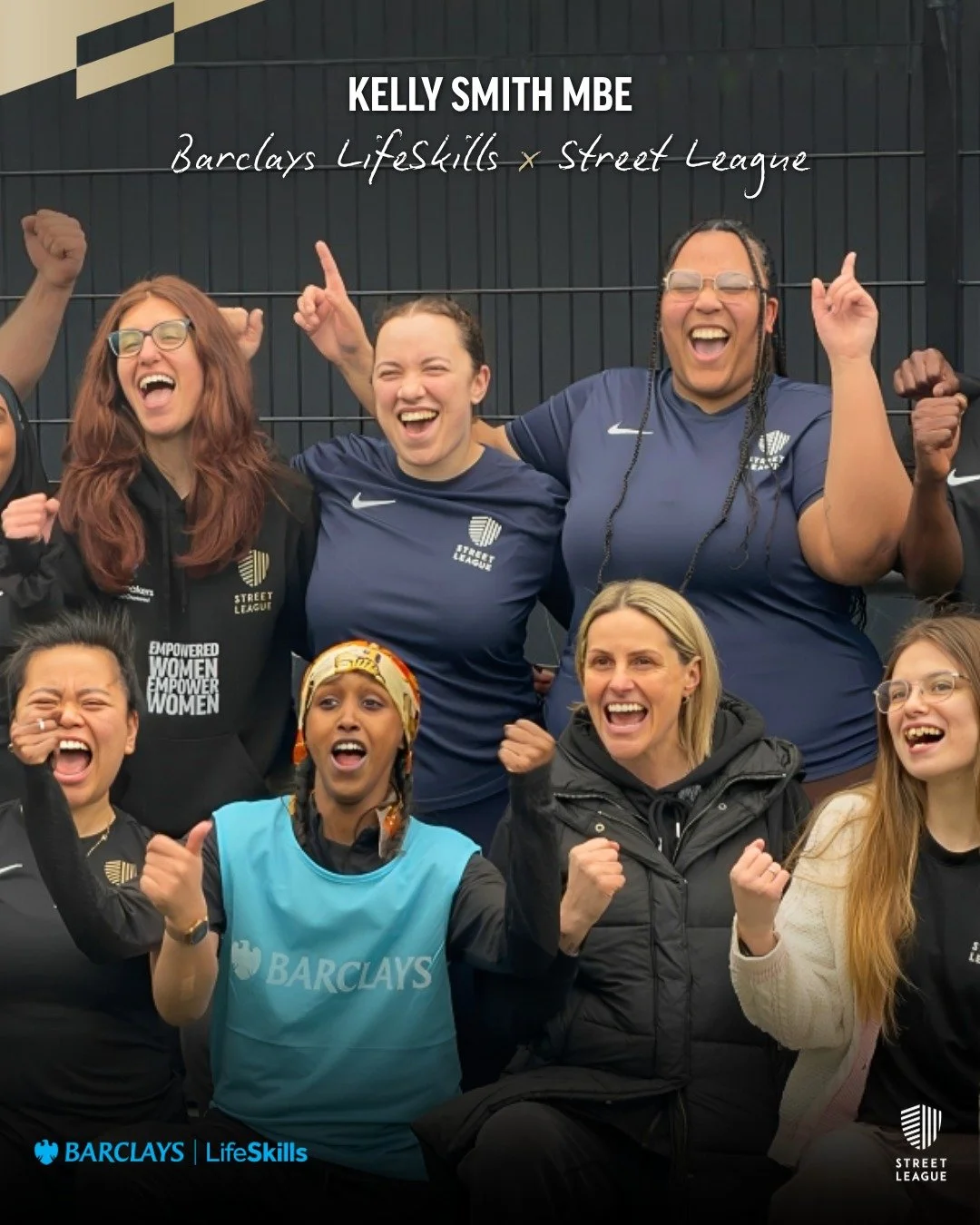 An icon of the game. 🌟

We were honoured to welcome Barclays Football Ambassador, Kelly Smith MBE to our Street League academy in London, where she inspired our young people through her story, showing what&rsquo;s possible with hard work, dedication
