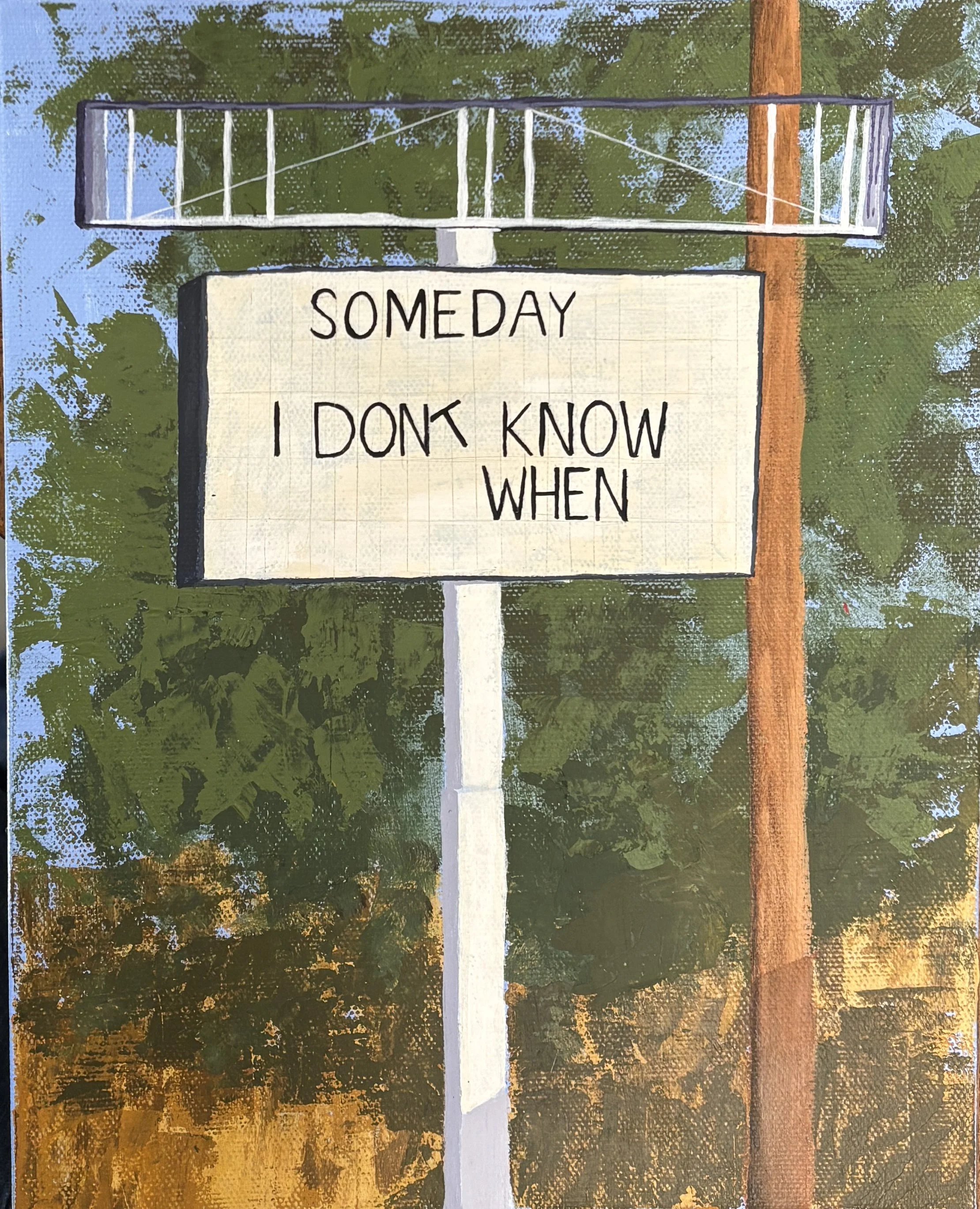 Sarah Booth Jacobs "Born to Run," acrylic