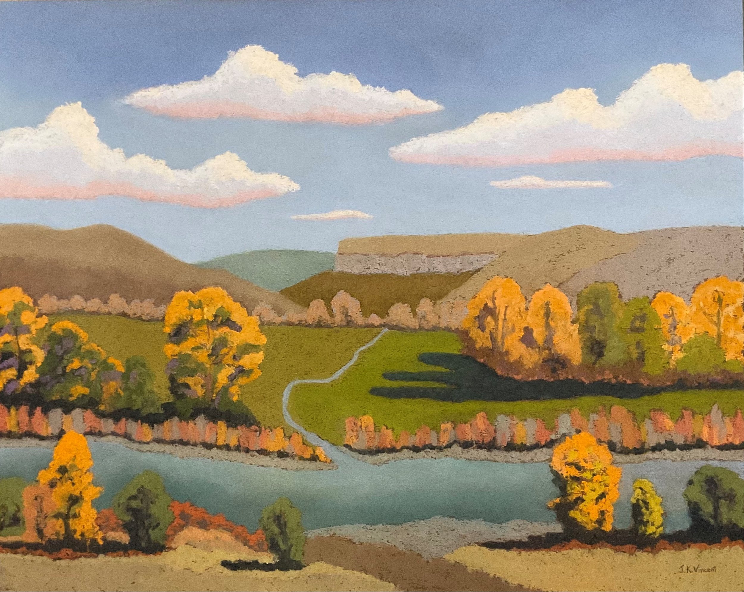 Pastel Landscape Painting