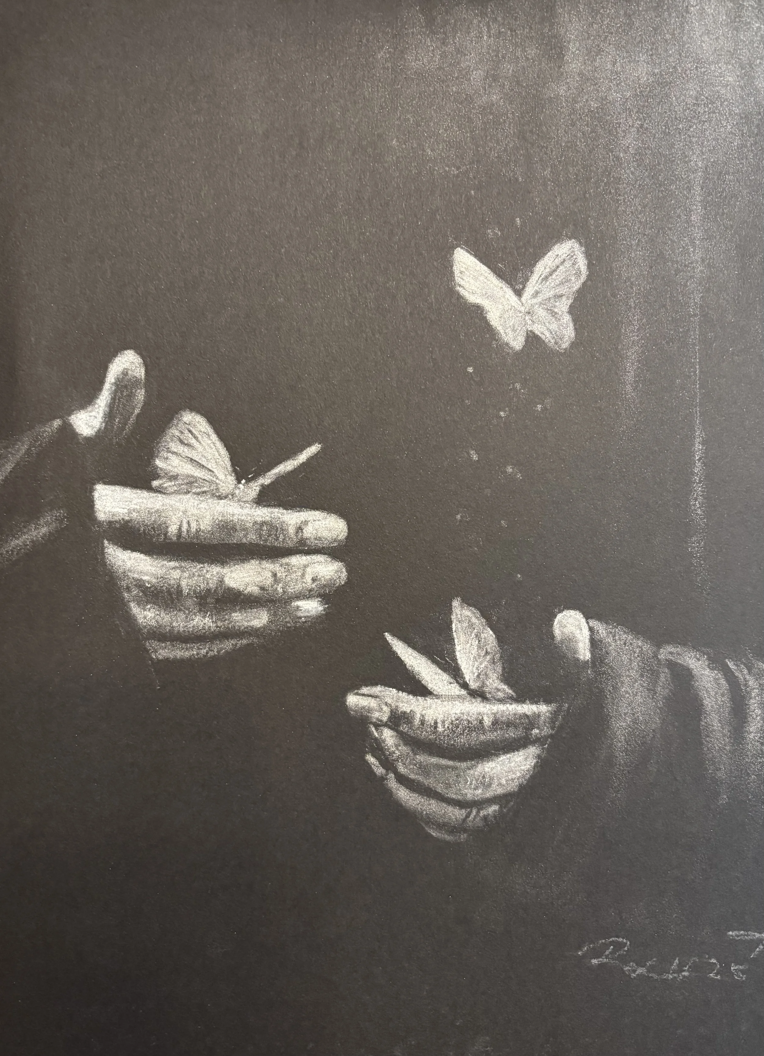 Charcoal drawing by Roxanna Massoudi-Harwood