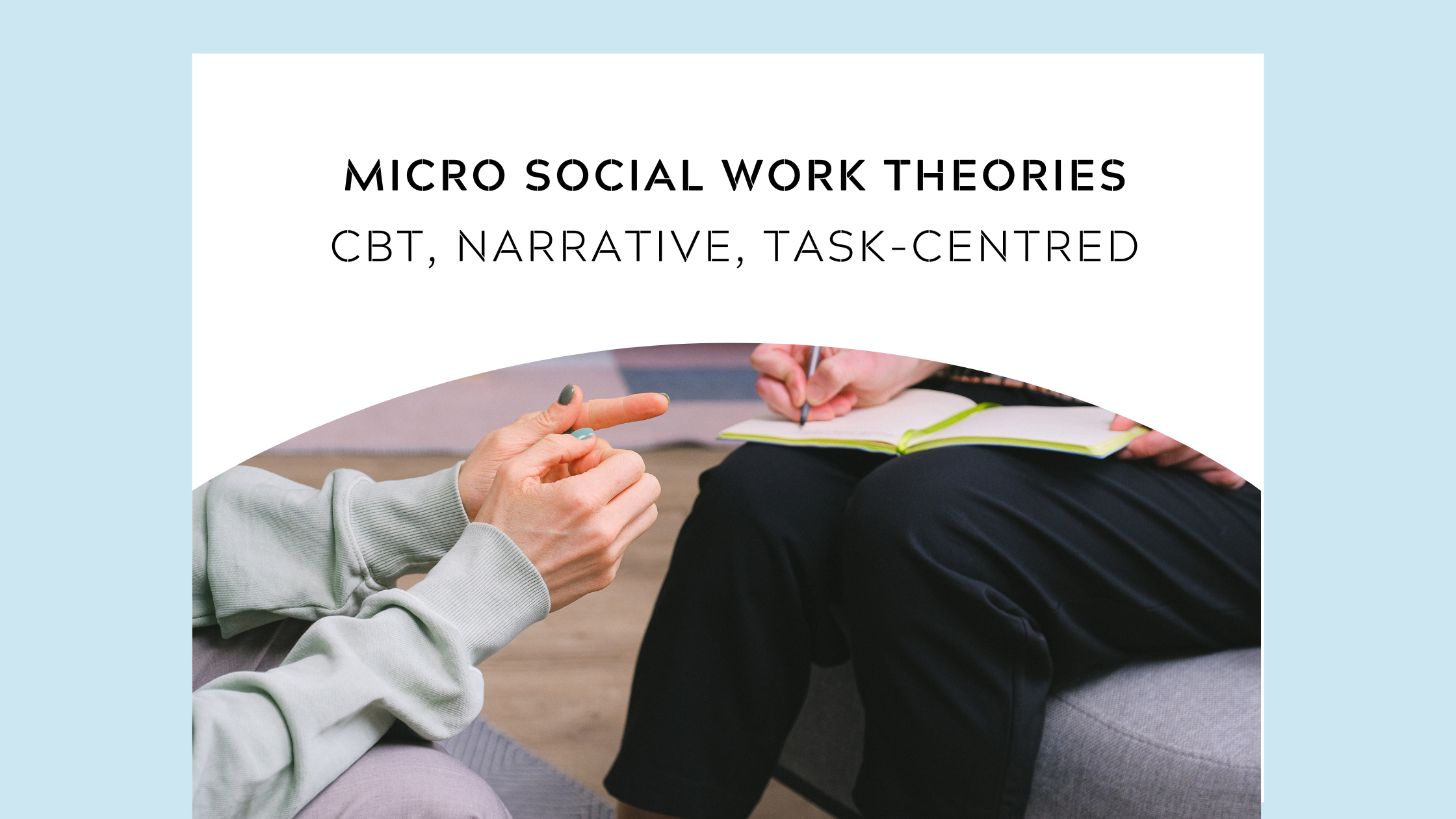 Micro Level Social Work Theories: CBT, Narrative, and Task-Centred Model
