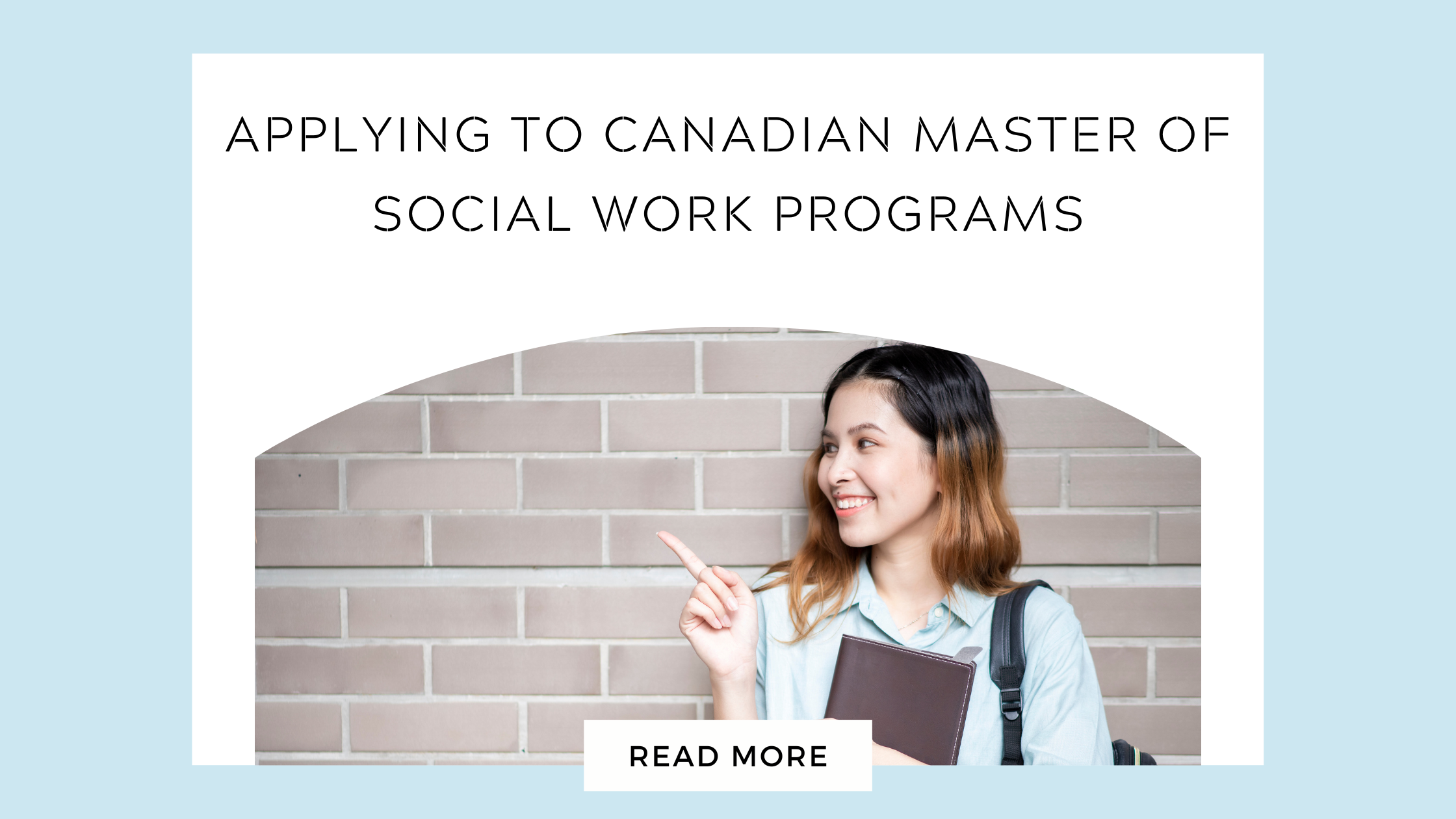 Graphic - applying to Master of Social Work programs in Canada