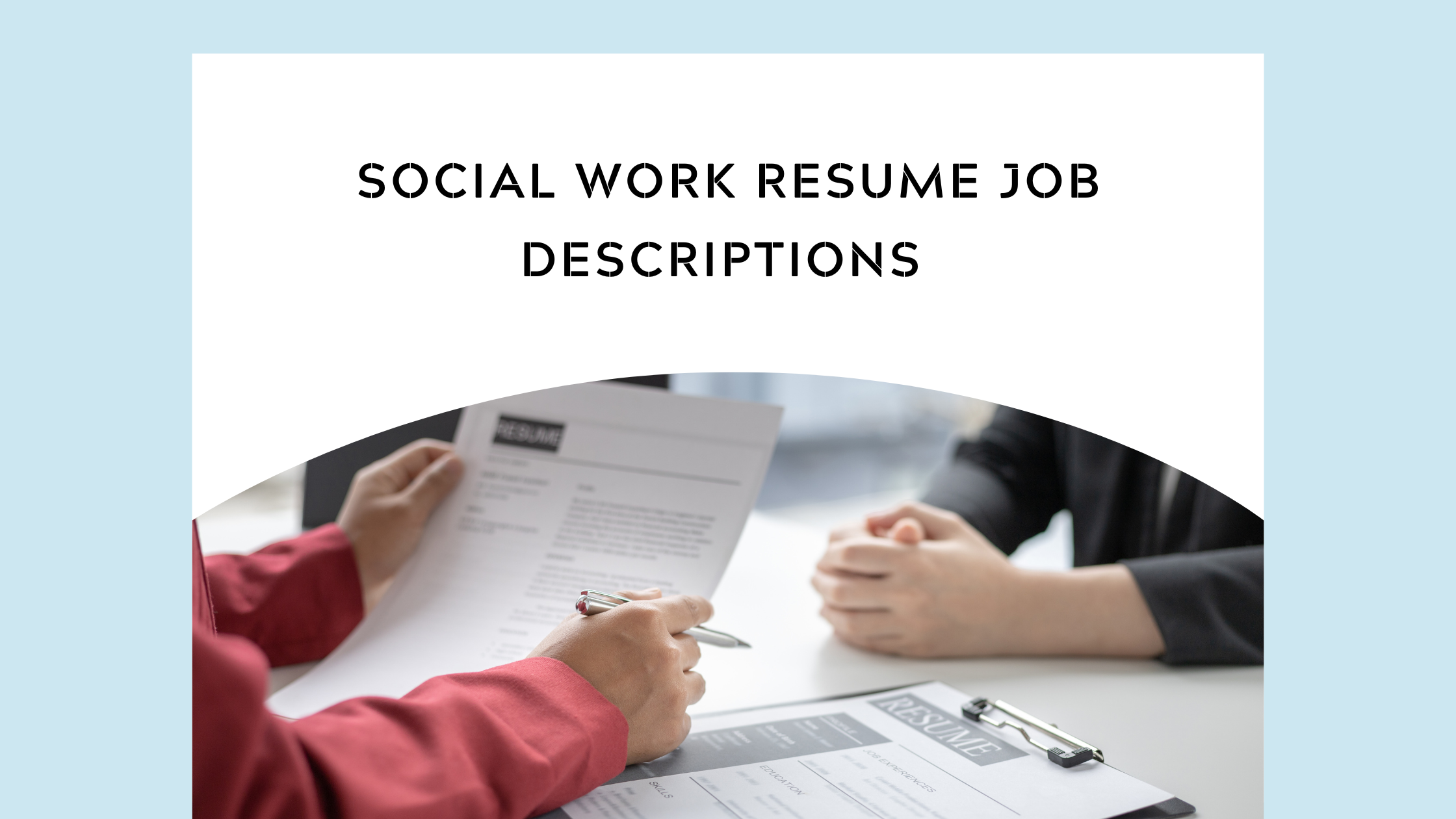 Social Work Resume Job Descriptions