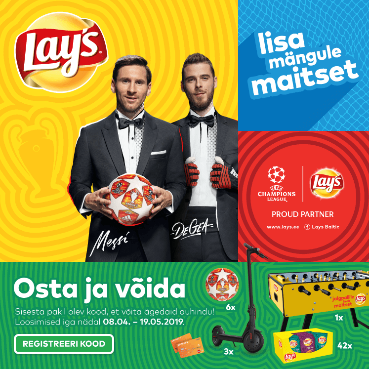 Lay's & Selver tarbijakampaania sõnumid.