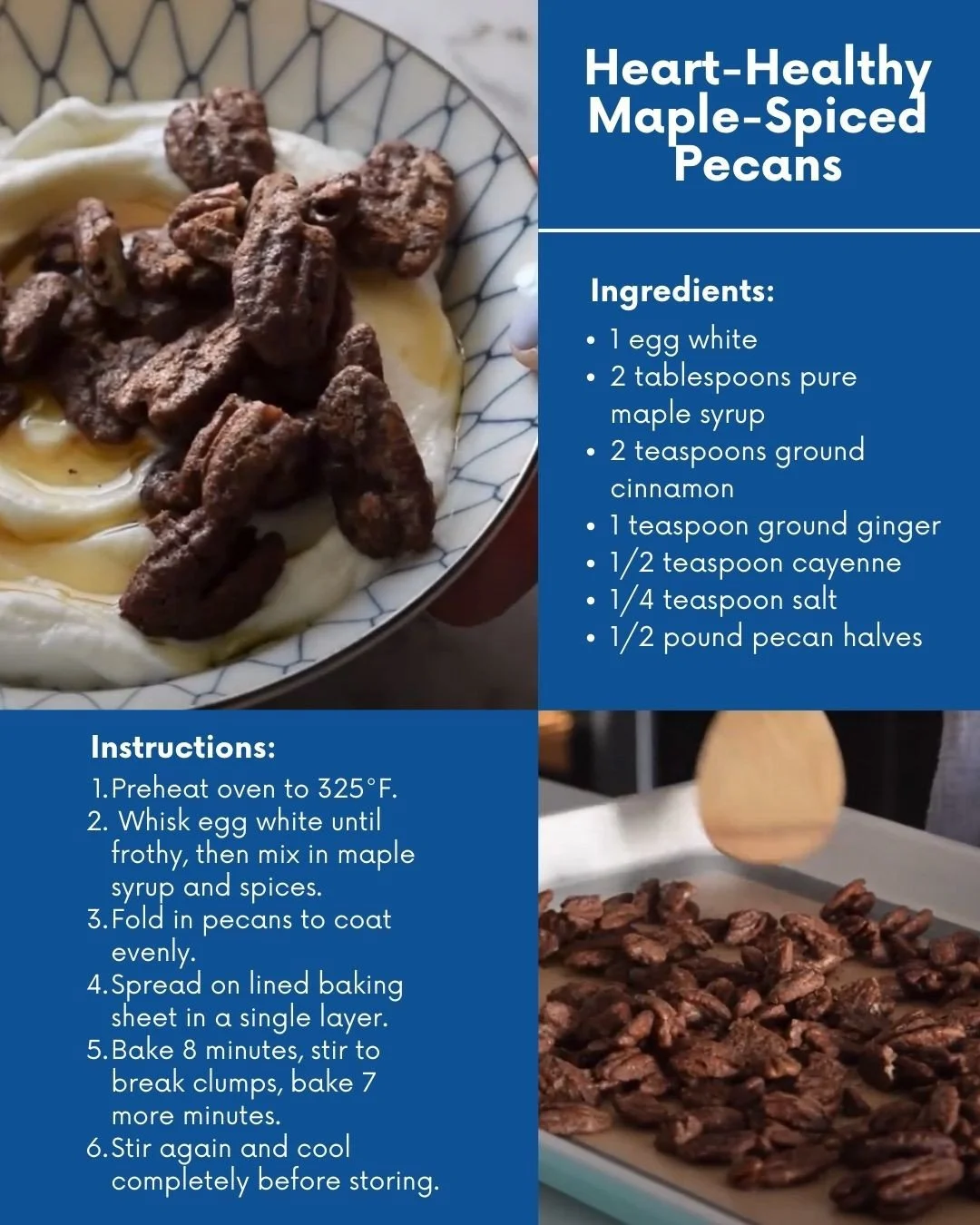 A delicious way to support your heart health. ❤️⁠
These Maple-Spiced Pecans make the perfect snack or holiday gift.⁠
Would you try them?⁠
⁠
#HopeHealthcare #Uninsured ##HealthcareForAll #HendricksCounty #VolunteerOpportunities