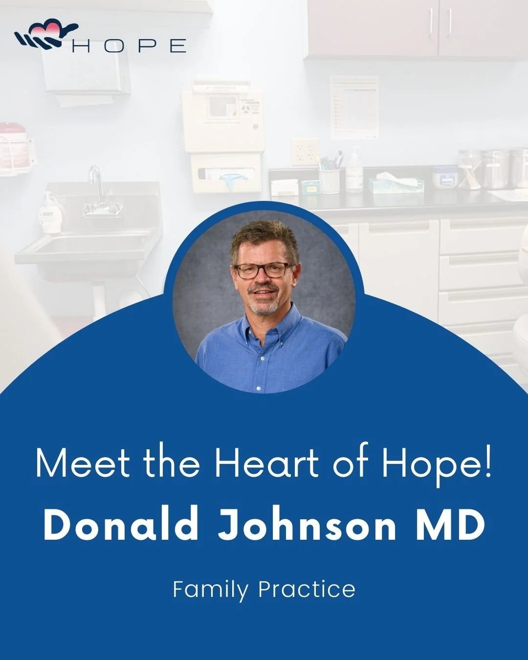 Meet the Heart of Hope! 💙⁠
We&rsquo;re celebrating Dr. Donald Johnson, who has been caring for our community since 2005 &mdash; all the way back to the &ldquo;boxcar house&rdquo; days!⁠
⁠
A Family Practice physician with a heart for service, Dr. Joh