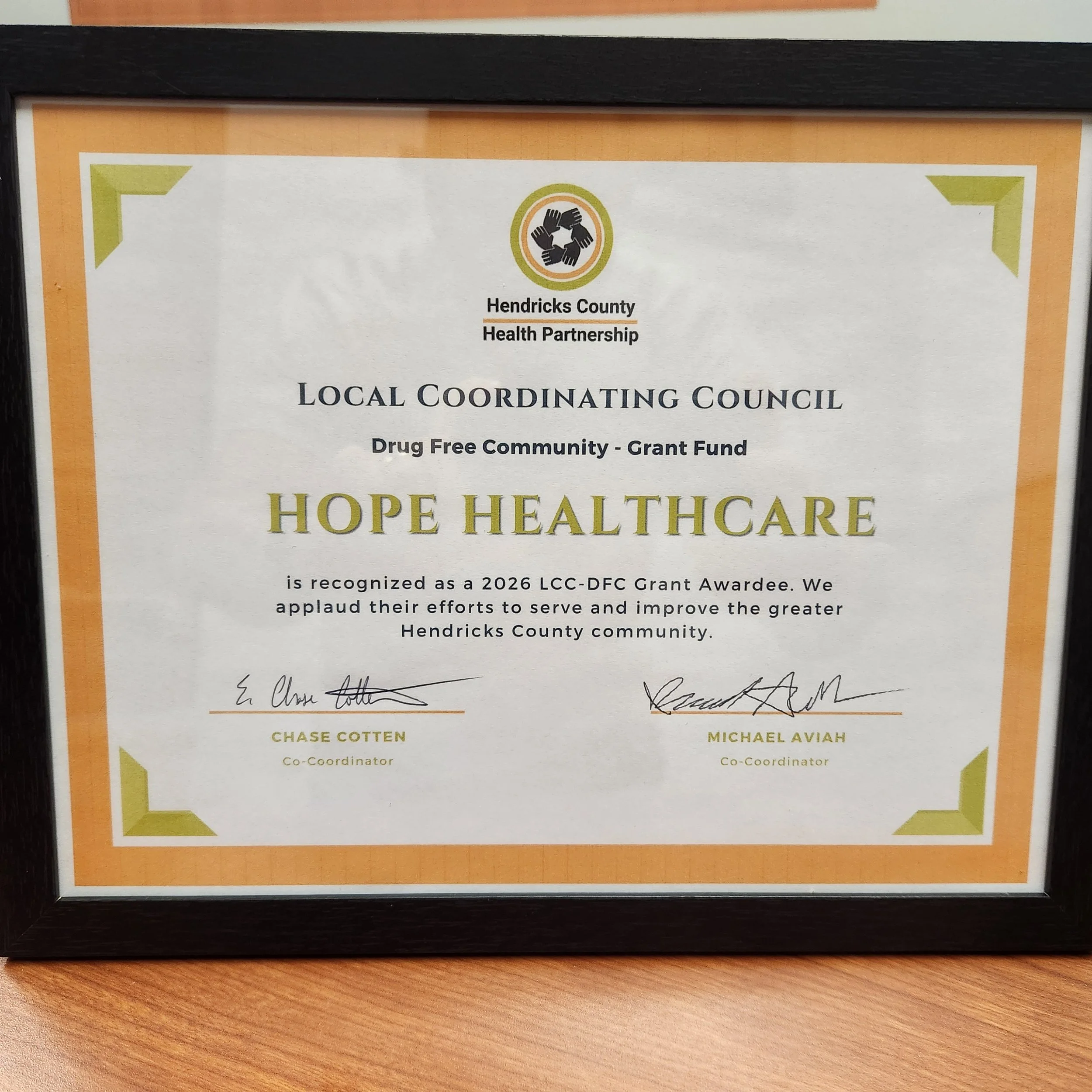 Hope Healthcare Services Receives 2026 LCC-DFC Grant for Wraparound Recovery Support