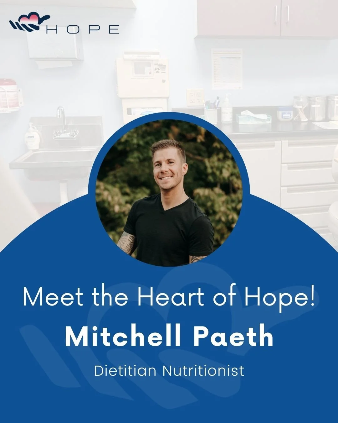 Meet this month&rsquo;s Heart of Hope: Mitchell Paeth, Registered Dietitian Nutritionist. 🍎⁠
⁠
Mitch joined Hope in June of 2025 and loves golf, hiking, and volunteering at church. He came to Hope with a desire to serve the Lord by helping our neigh