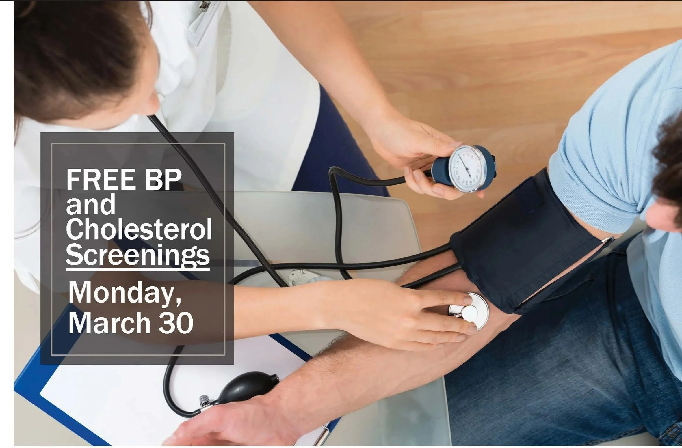 Free Blood Pressure and Cholesterol Screenings