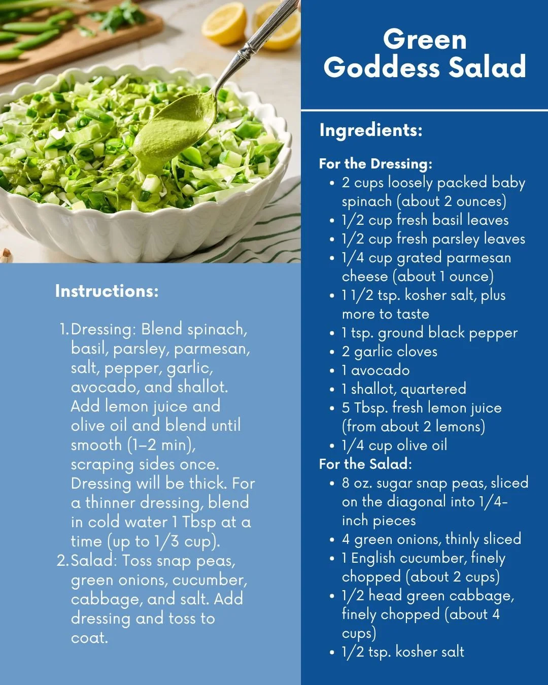 It&rsquo;s National Salad Month 🥗💚 and we&rsquo;re celebrating with a Green Goddess Salad that&rsquo;s crunchy, bright, and ridiculously good. Save this one for lunch prep!