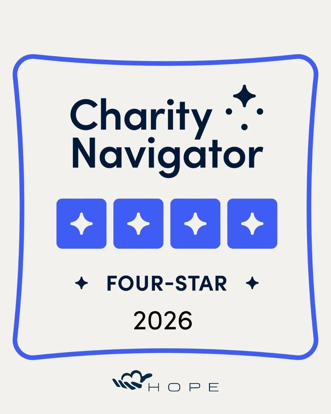 We&rsquo;re proud to share that Hope Healthcare Services has earned a Four-Star Rating from Charity Navigator! ⭐⭐⭐⭐⁠
⁠
This is the highest possible rating and reflects our commitment to accountability, strong financial health and using donor gifts ef
