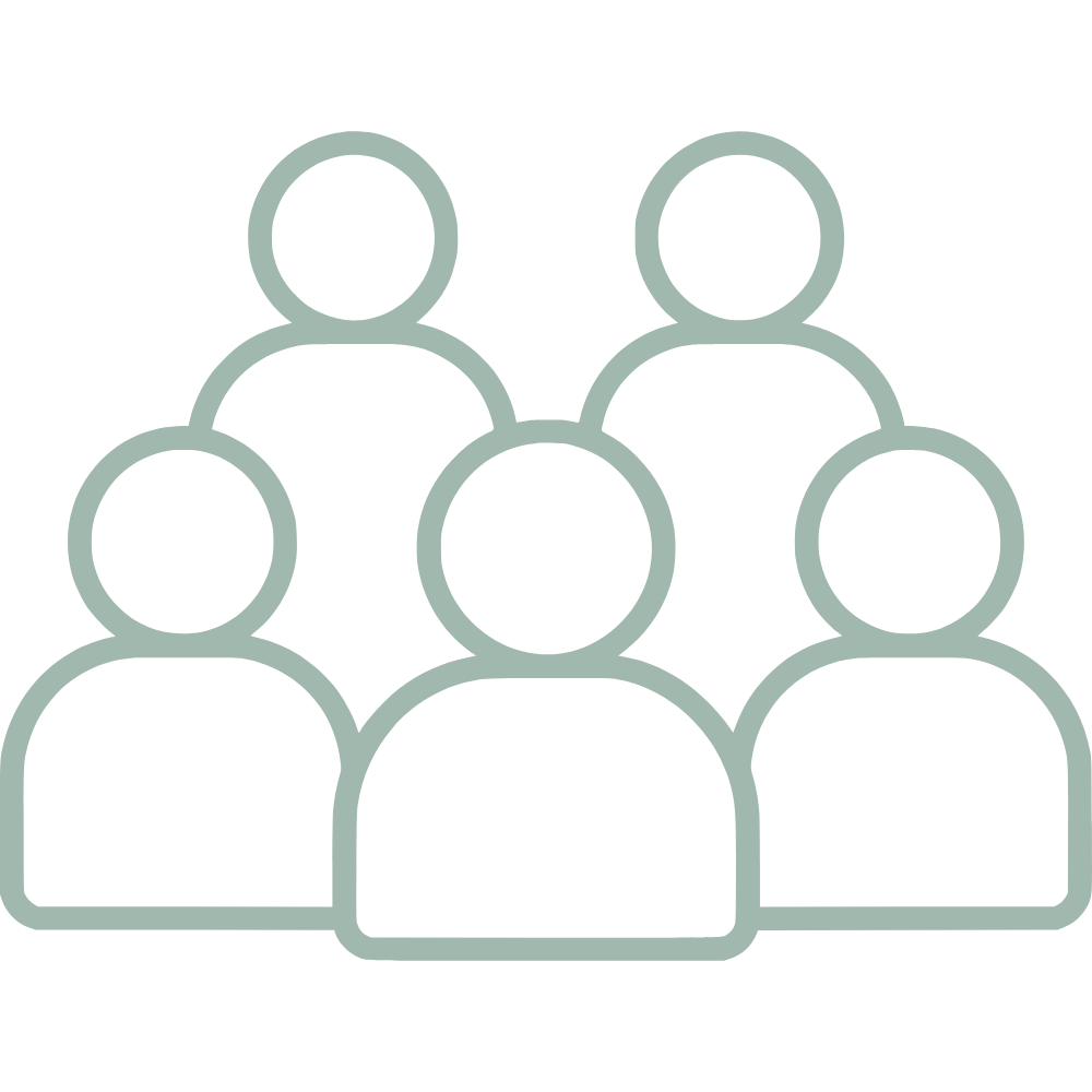 Icon representing 5 people