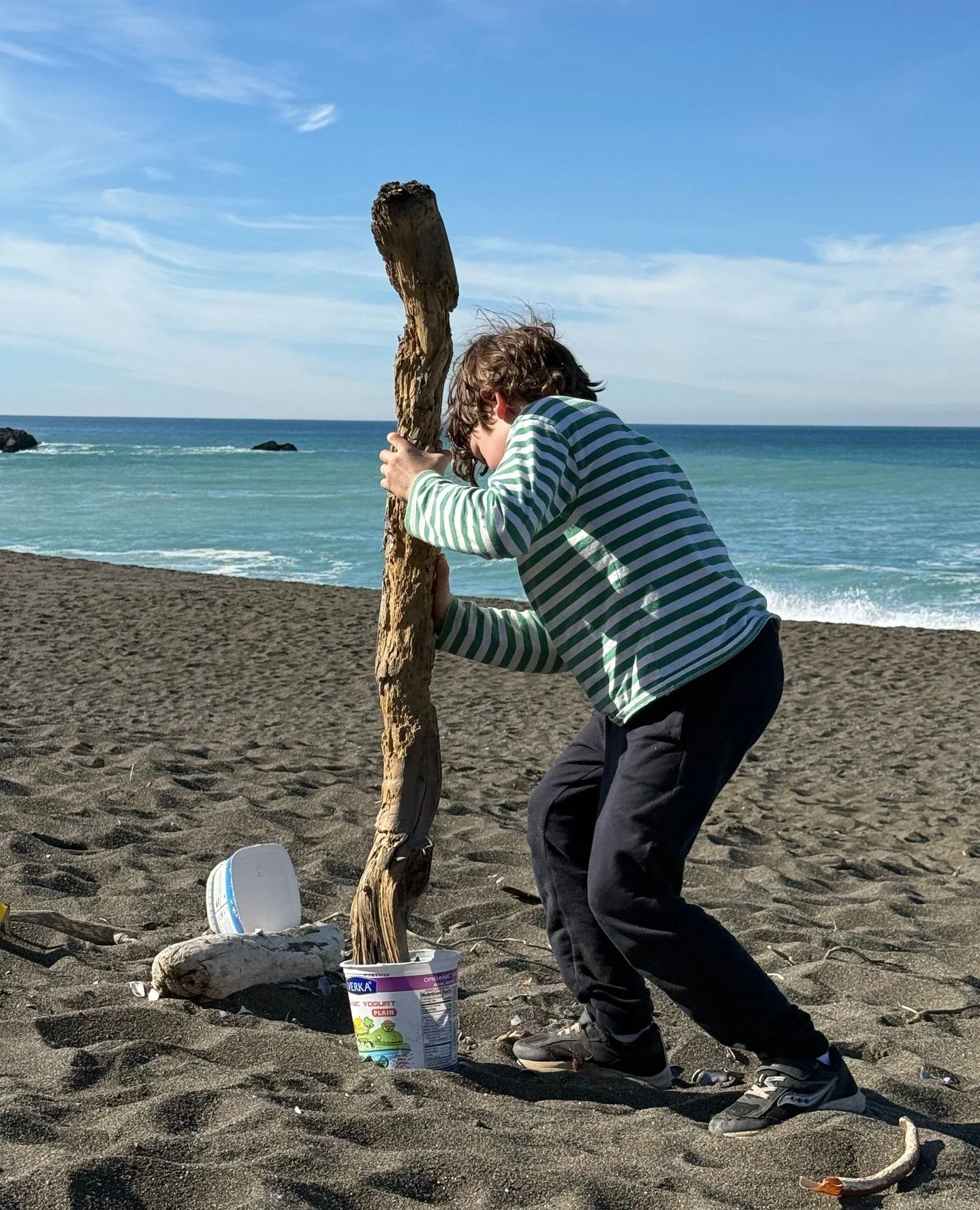 (photo of my kid crushing oyster shells at the beach - a recent bright spot)⁠
⁠
I shared a very honest Substack this week about being in crisis &mdash; what it looks like in our family right now, how support sometimes only comes once the struggle is 
