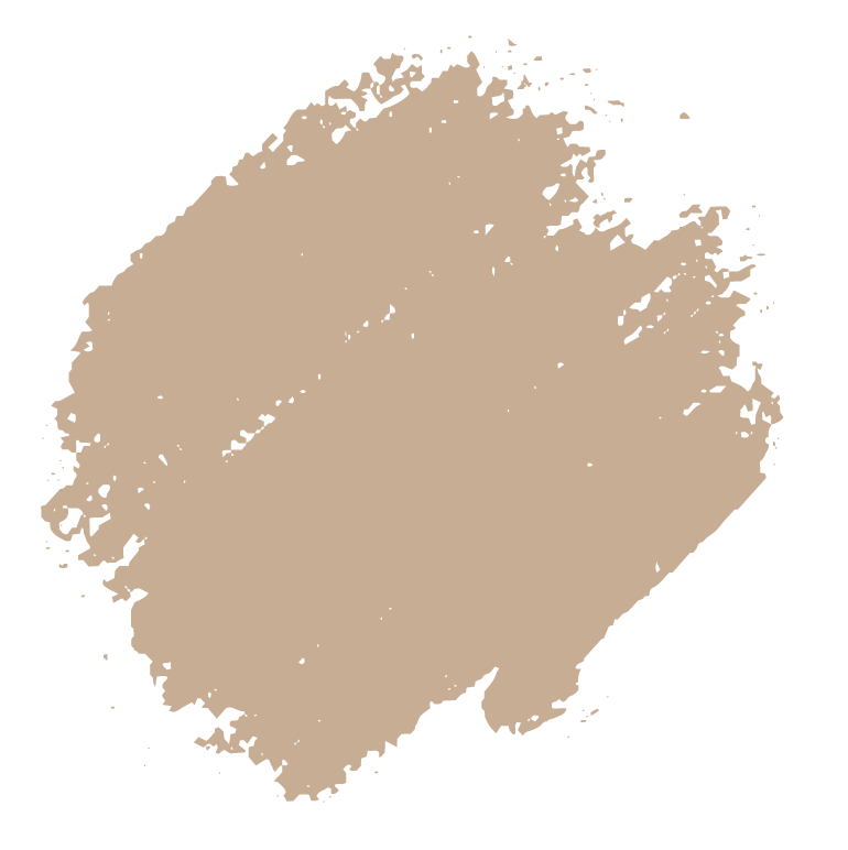 Beige paint brush stroke on black background