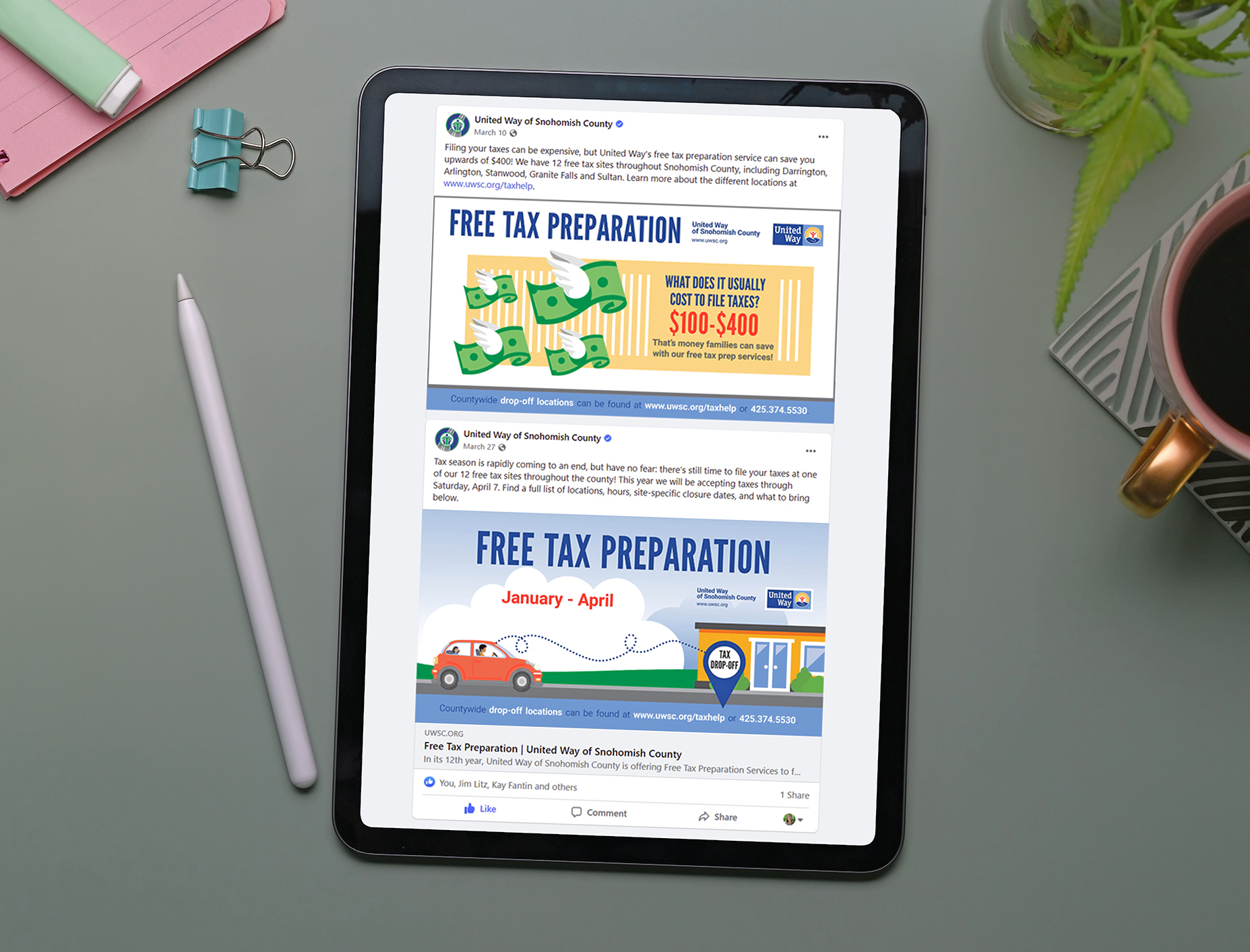 Free Tax Prep Social Posts
