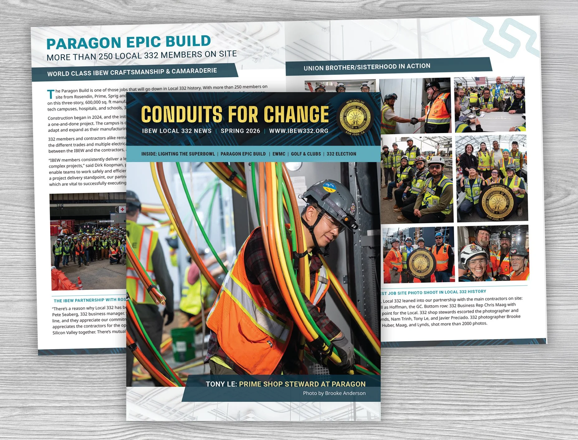 IBEW 332 News Magazine Template Redesign