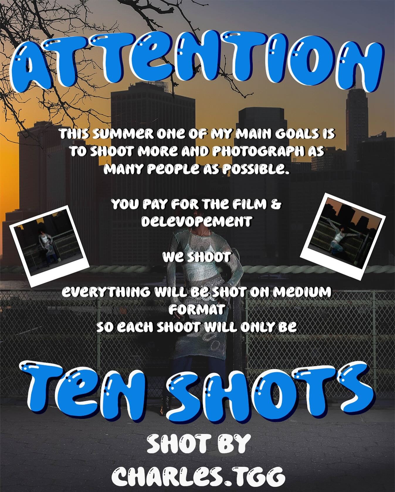 New Project: TEN SHOTS
Shot only on Medium Format
I&rsquo;m working on being more intentional with my shooting process from compositions, creative direction &amp; story telling.
With only TEN SHOTS to work with there&rsquo;s not much room for error!!