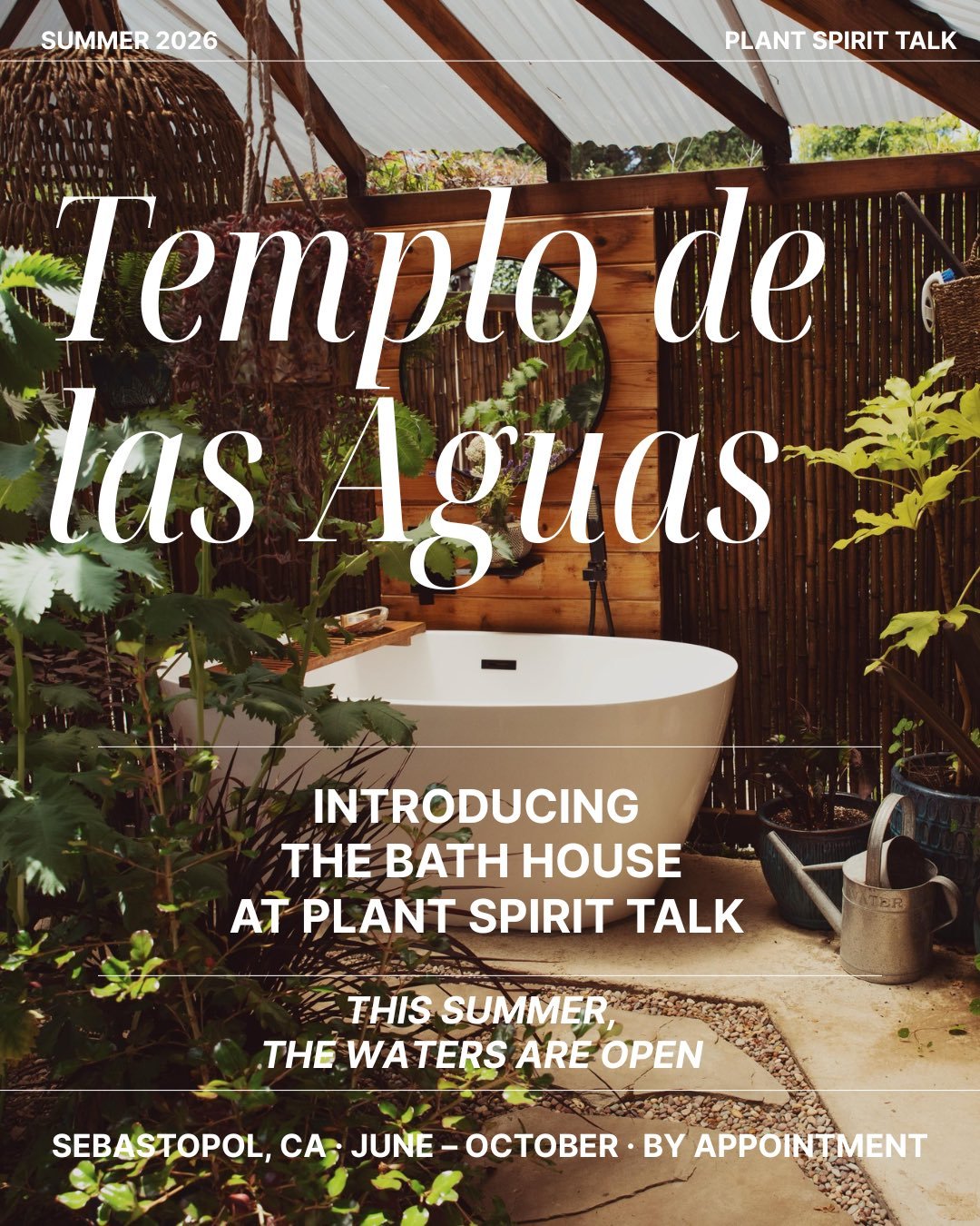 The water temple is open! 🌊 🍯 🌿 

This summer, we are beyond thrilled to open something we have been tending for a long time for our community! 

Templo de las Aguas &mdash; The Bath House at Plant Spirit Talk &mdash; is a sacred outdoor space roo
