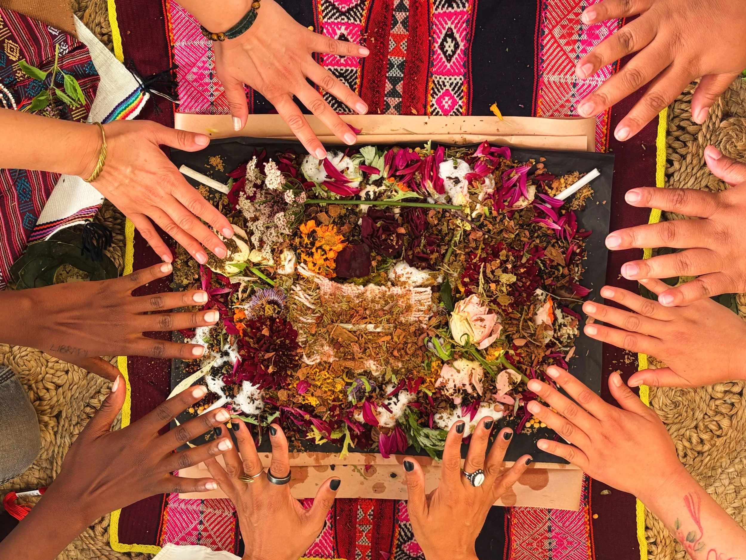 &bull;&bull;&bull;Ofrendas a la Pachamama🤲🏽&hearts;️🌎💝🌹🍯🪶🎉🌿💕🎶✨

Nothing compares to the joy and deep soul nourishment of gathering in person with beautiful community to offer love, celebration, intention, and direction in the way of our pr