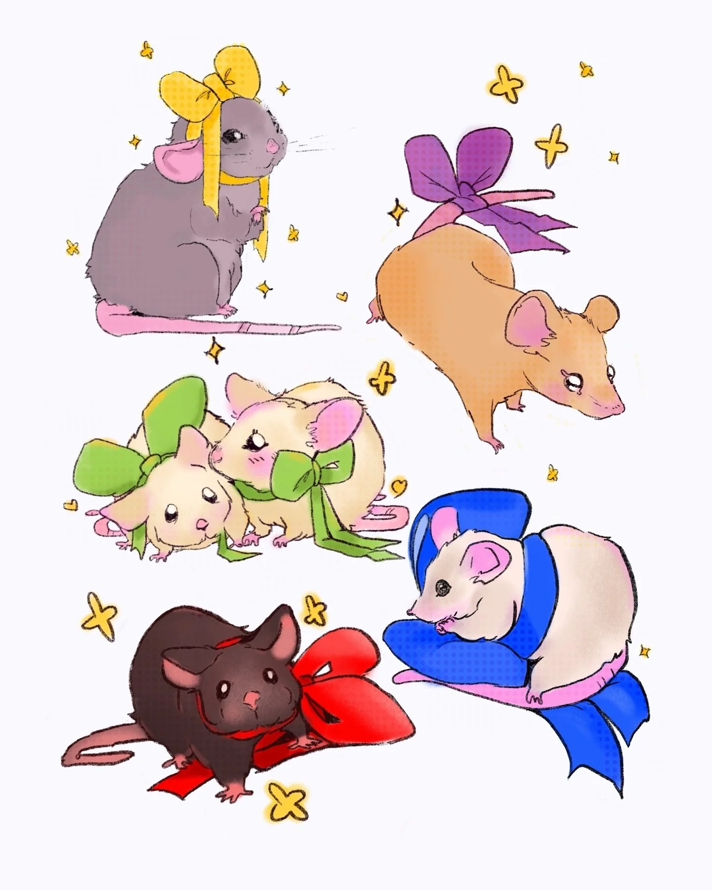 mice with bows 🥹💘