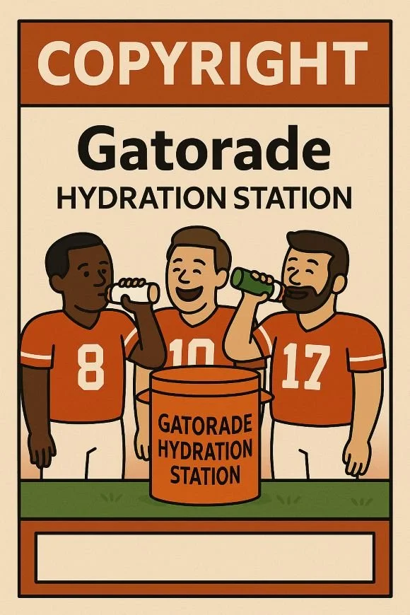 Illustration of 3 male football players