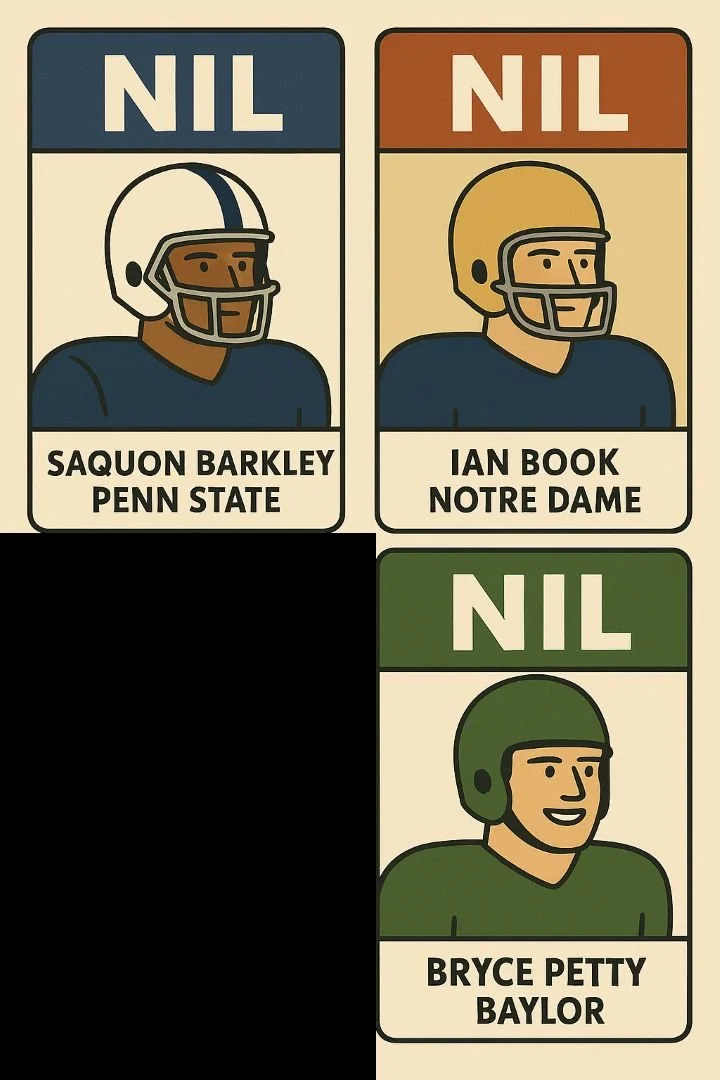 Football player trading cards