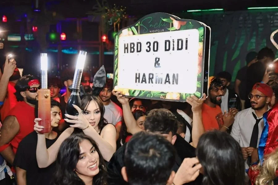 Crowd at a busy nightclub