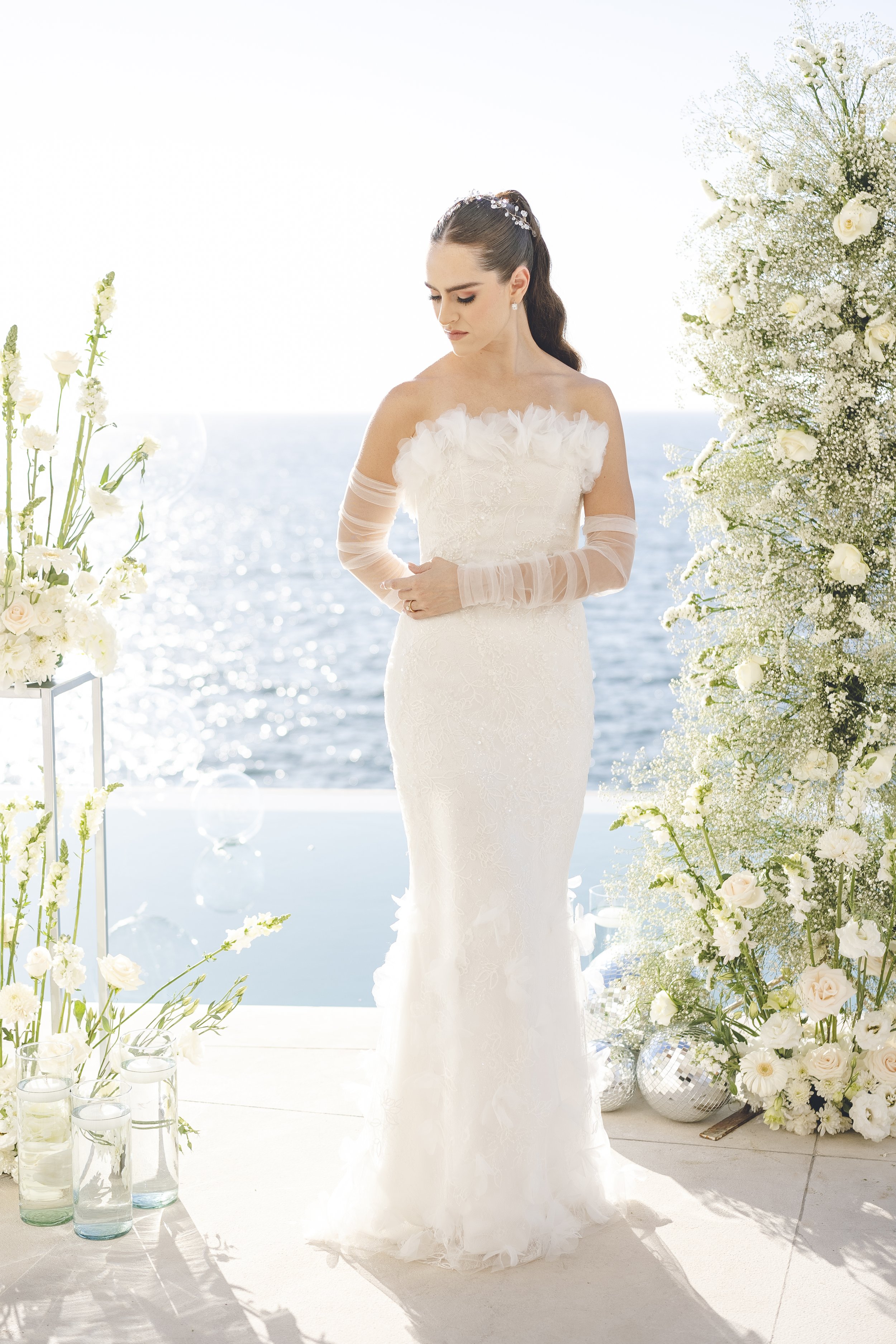 Puerto Vallarta Wedding Photographer Mexico. Fernanda's Wedding Portrait at Casa Almare in Conchas Chinas, Puerto Vallarta, Mexico.