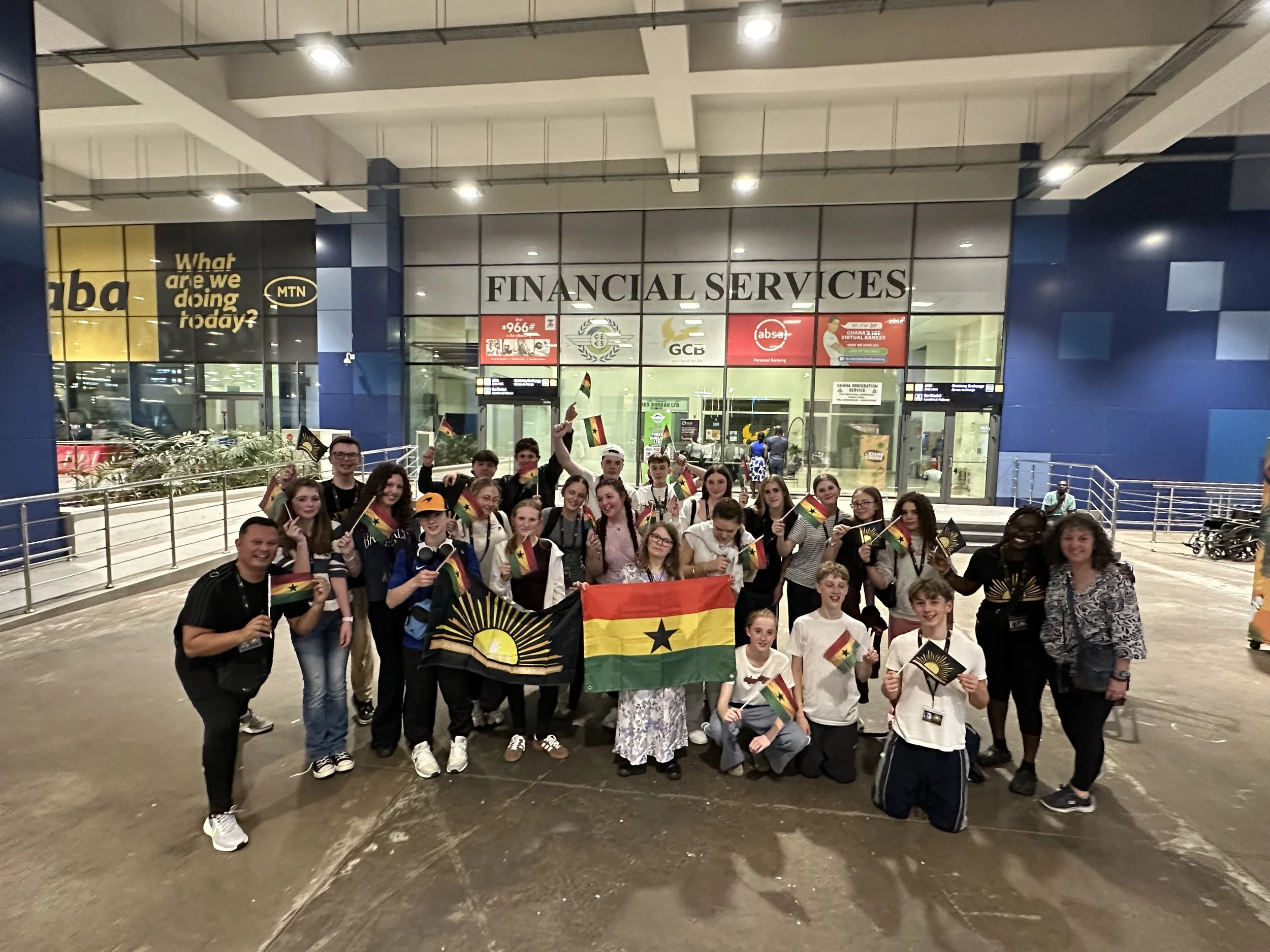 Bourne Community College student volunteers take school spirit to Ghana