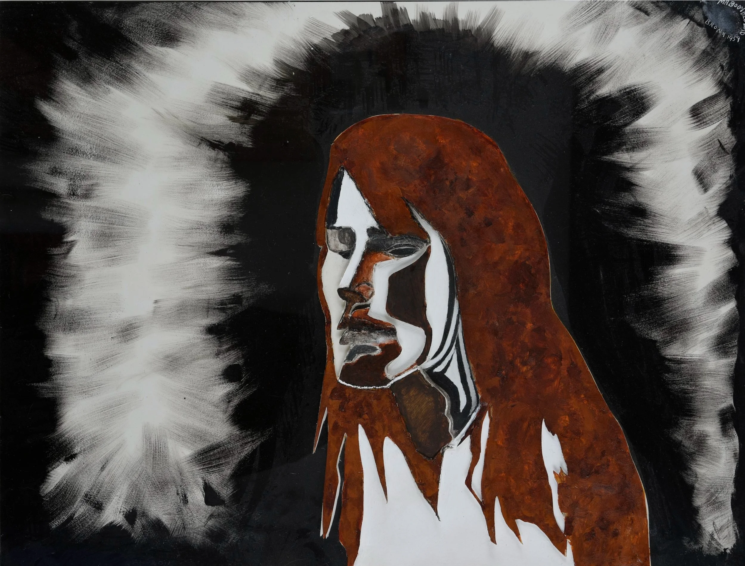 Teri...In The Zone, MAROON.
28"x34" - Oil, Acrylic, & Pencil, on Paper.
$800.