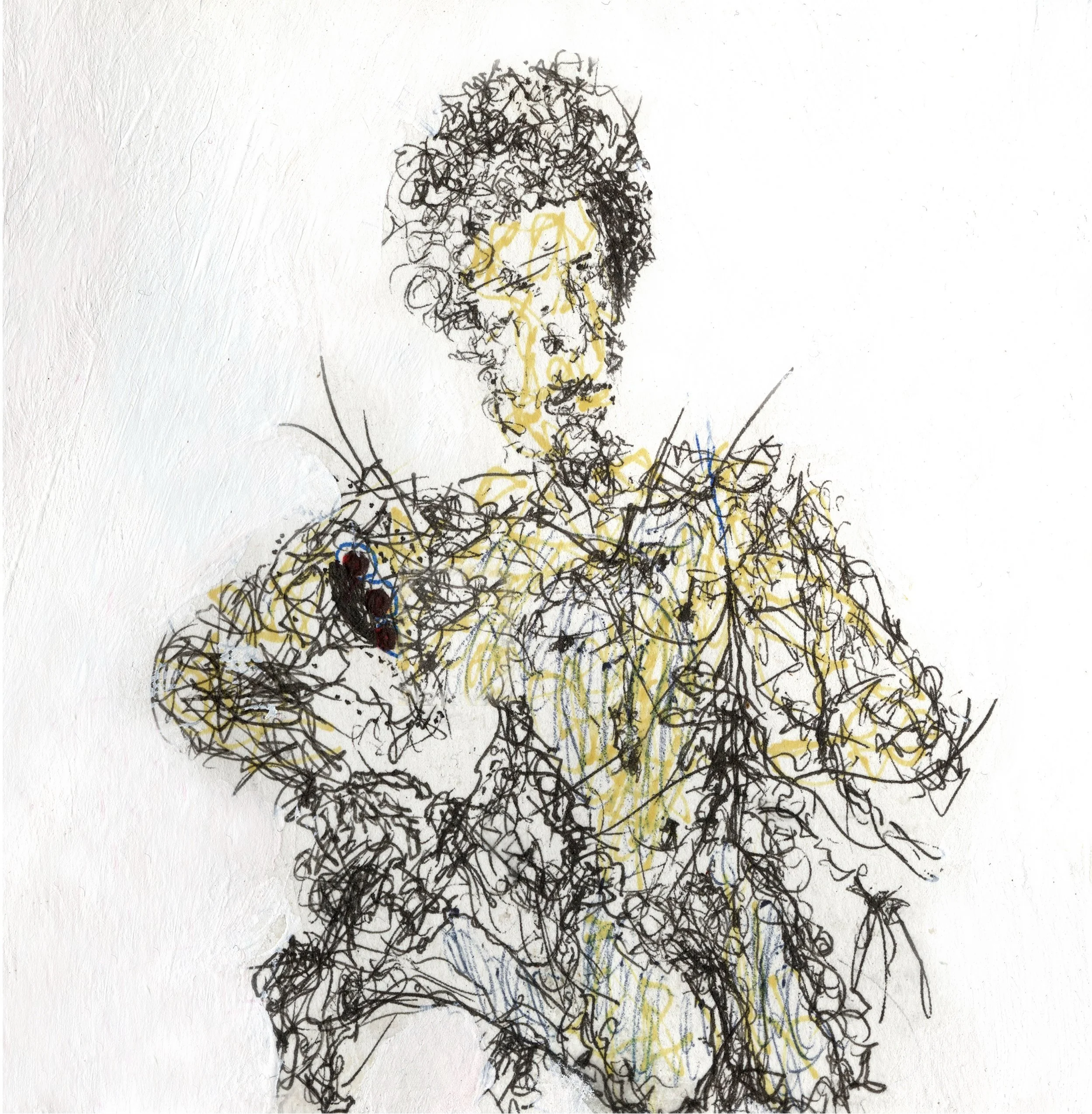 A Man at Odds with God.
Ink on Paper - 16"x17".
$300.