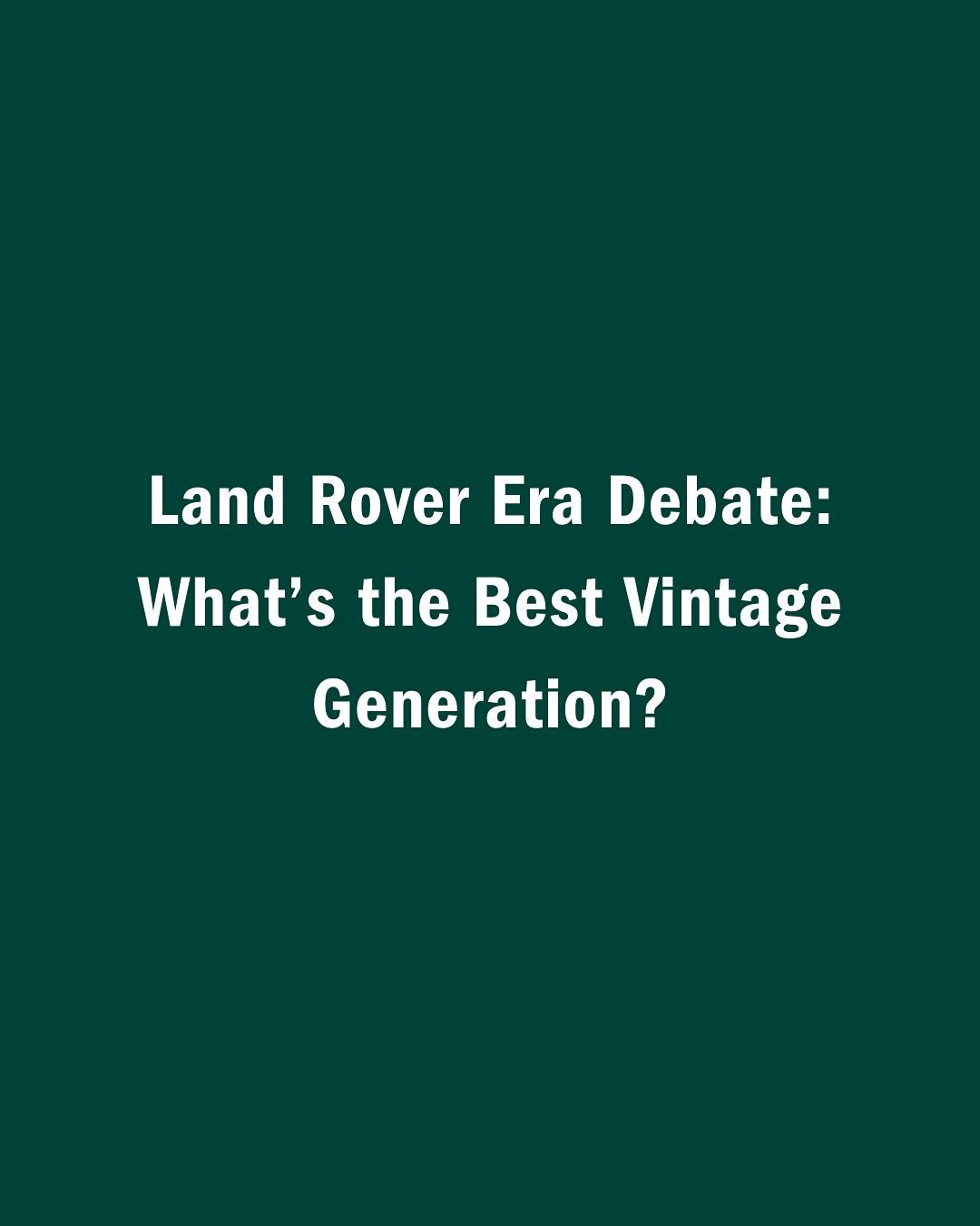 From the rugged charm of the Series I to the iconic stance of the Defender 90 and 110, every Land Rover generation tells its own story.
Each era brought something special &mdash; whether it was the raw utility of the early Series trucks or the refine