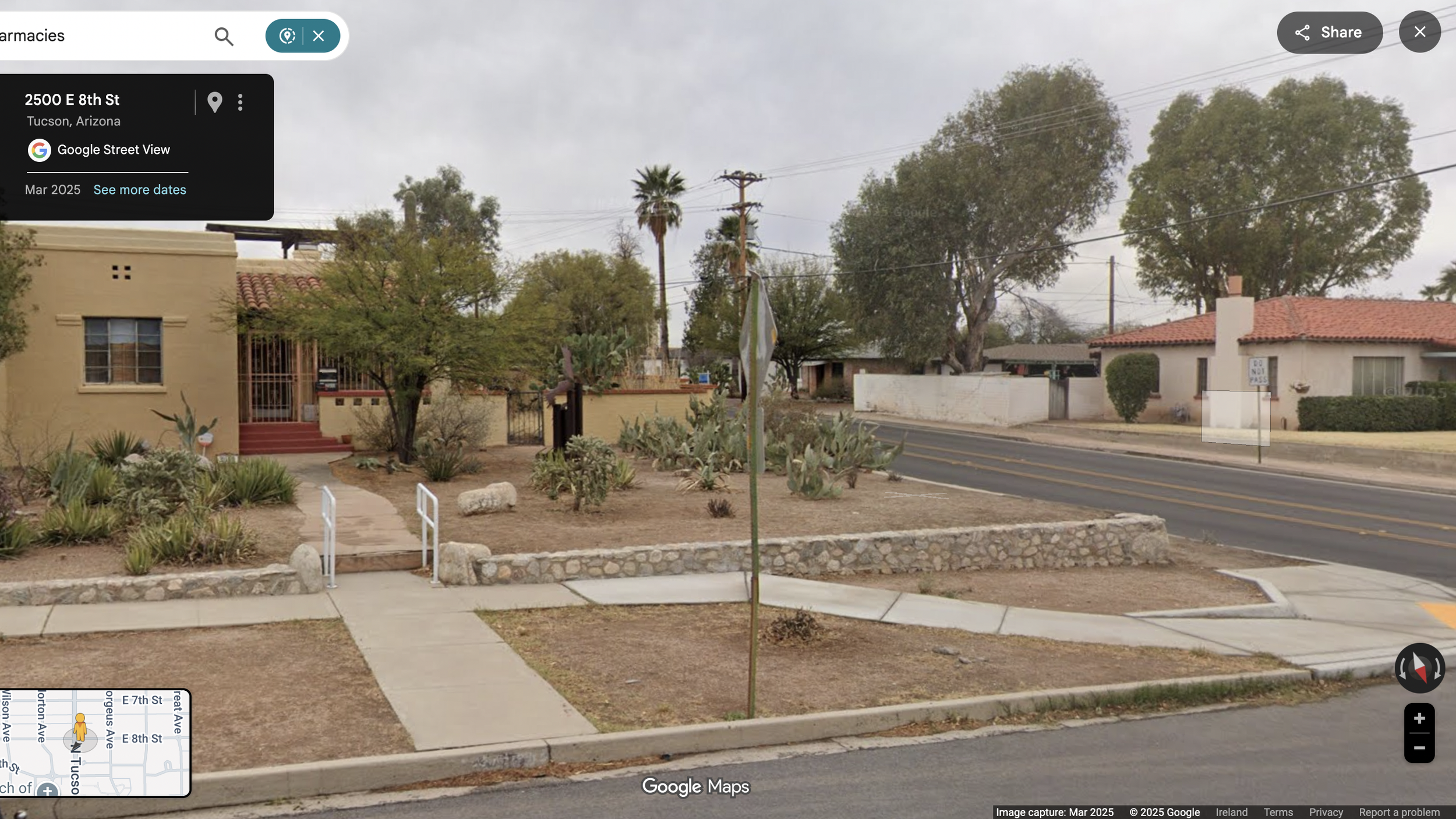 157_Tuscon Boulevard, Tucson, Arizona, Dec 7, 1975. This one was located using aerial photography. See second image.