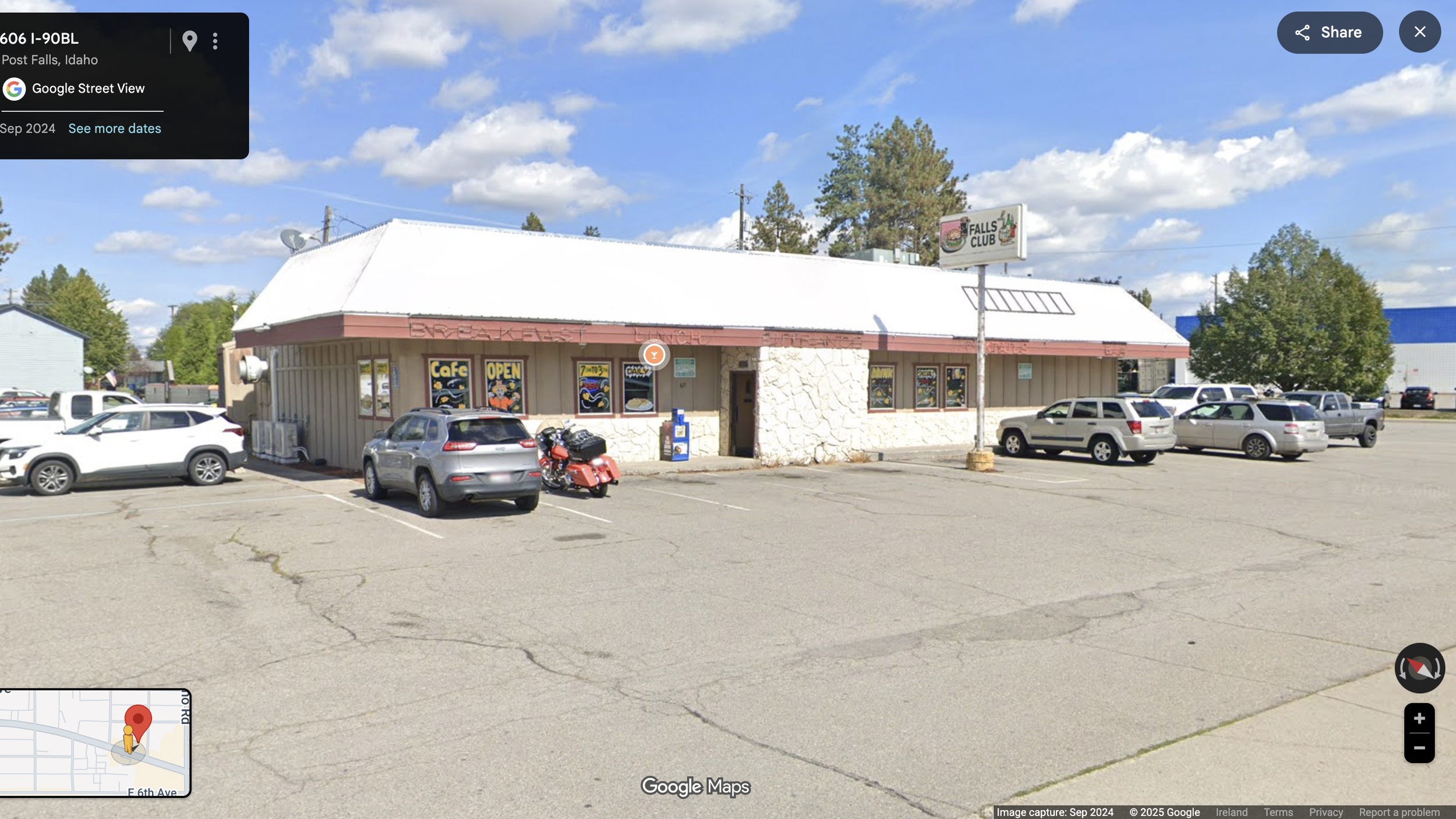 112_U.S. 10, Post Falls, Idaho, August 25, 1974. Currently The Falls Club, actually at 611 E Seltice Way, Post Falls. Now has a very different appearance.