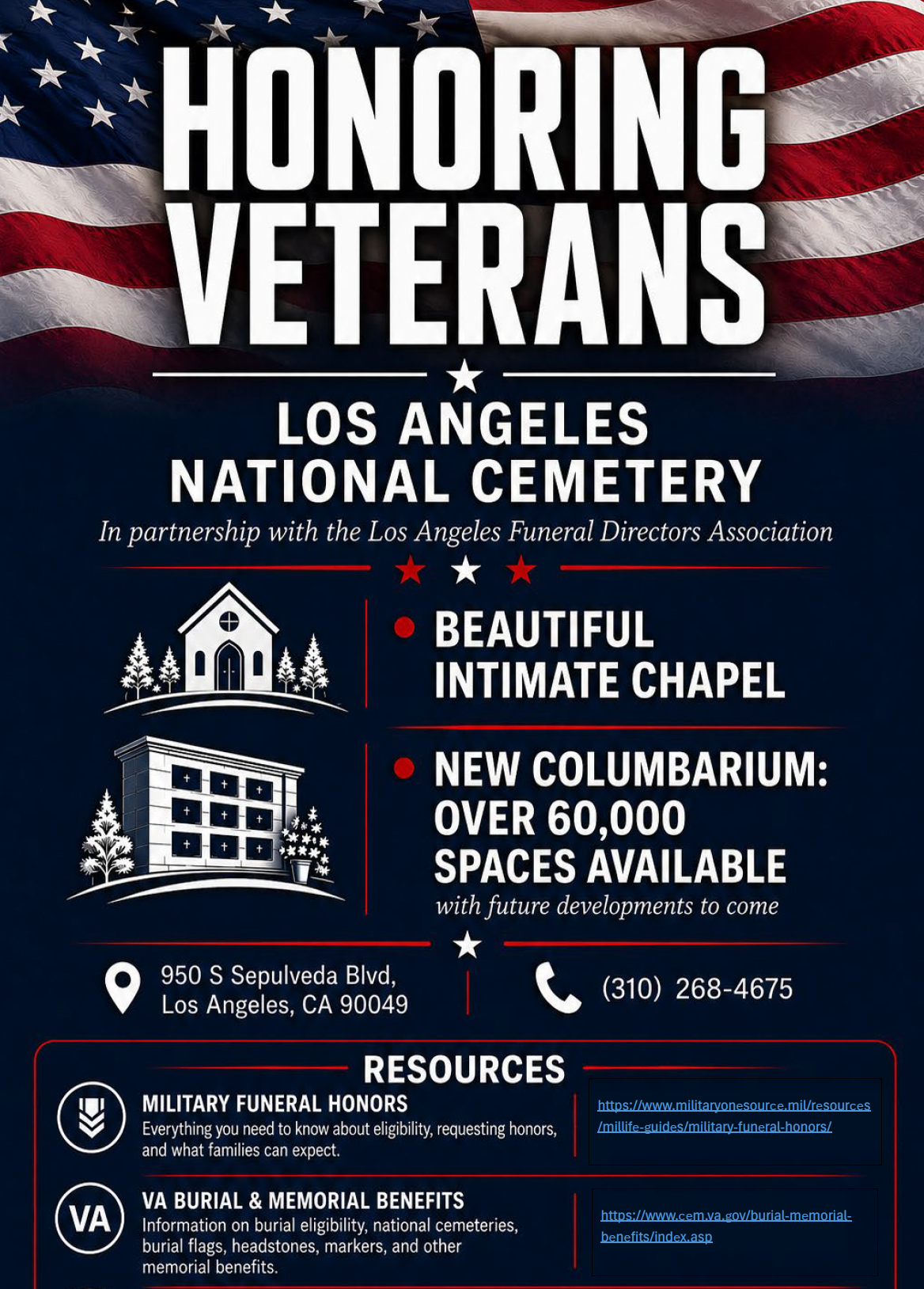 The LA National Cemetery Columbarium for Veterans