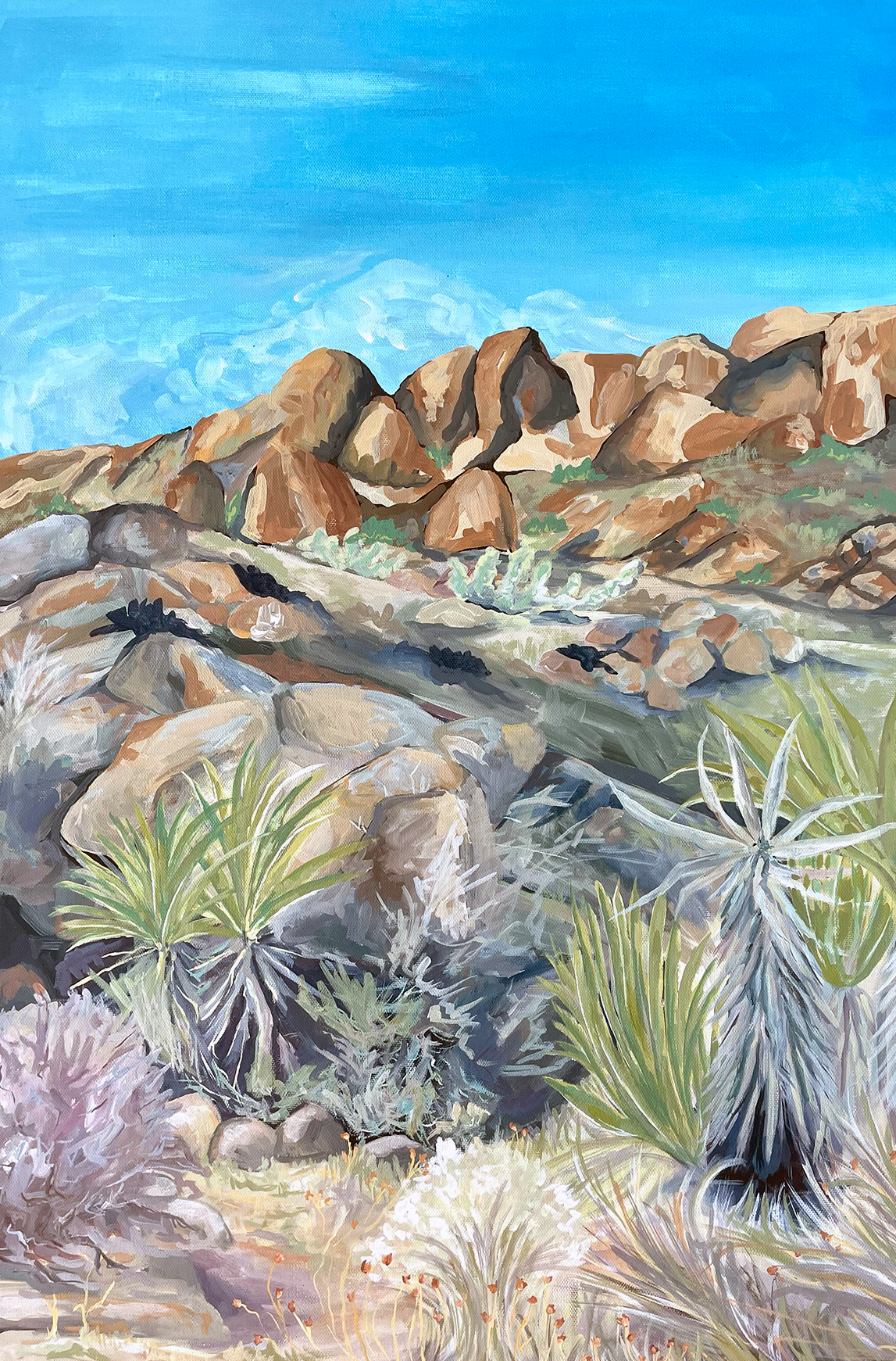 Joshua Tree | 18 x 24 Gouache on Canvas