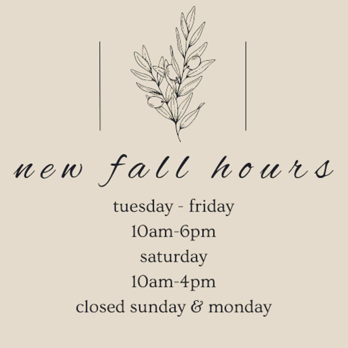 New fall hours starting Monday!! 

This is one of several announcements this month including new seating, new pitas and a middle eastern pop up featuring @thehomespice za&rsquo;atar queen @lizzykoury mid month. 

Make sure you&rsquo;re on our email l