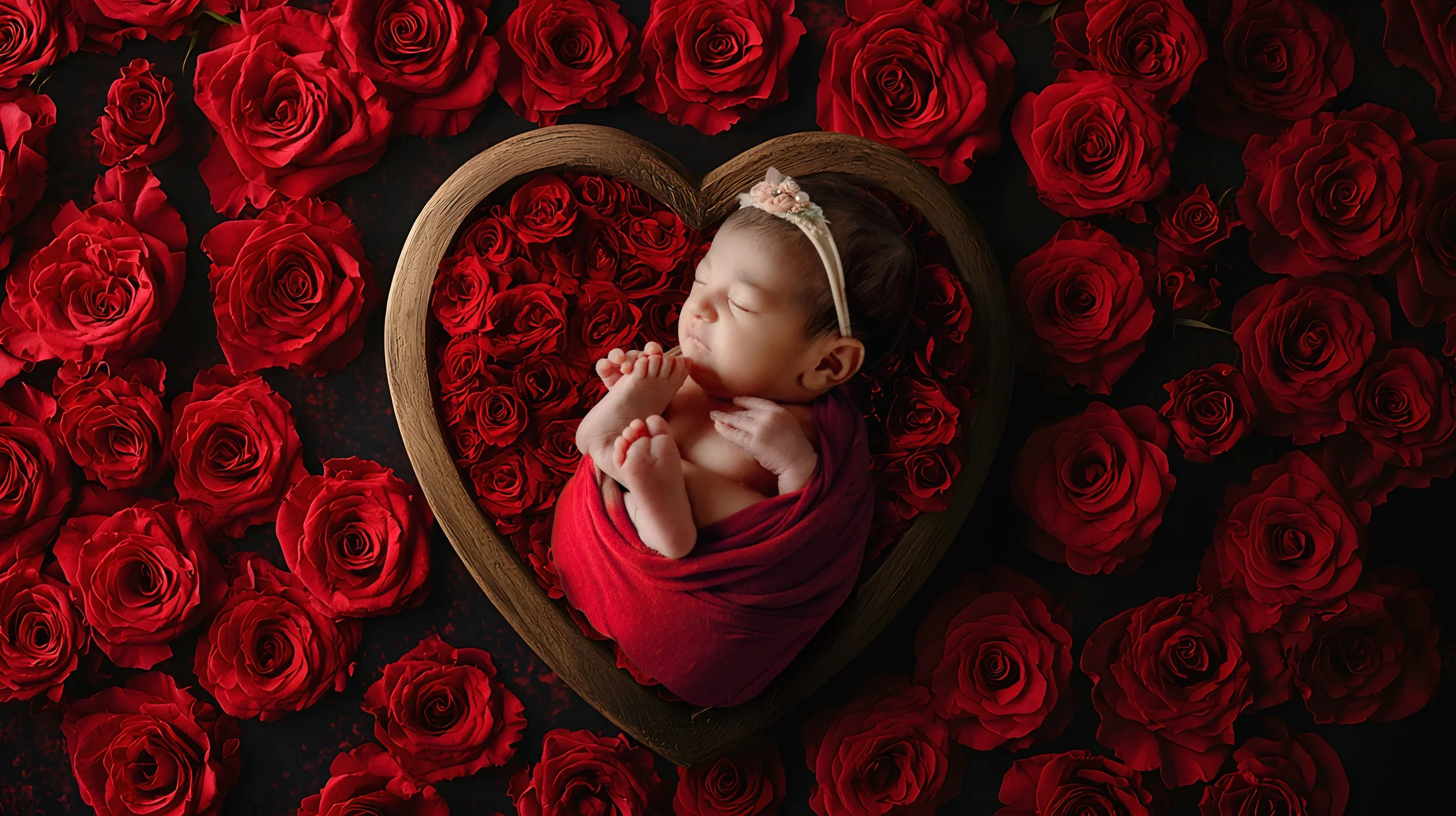valentines day newborn photoshoot dallas tx