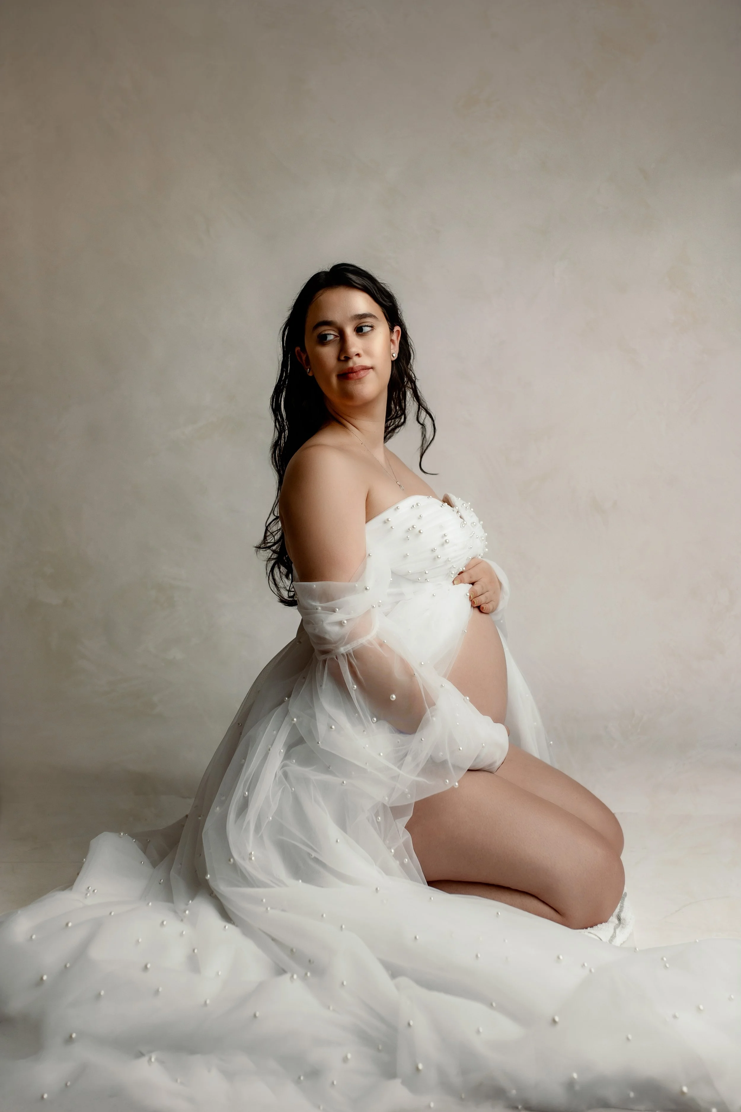 maternity session near dallas with dresses included