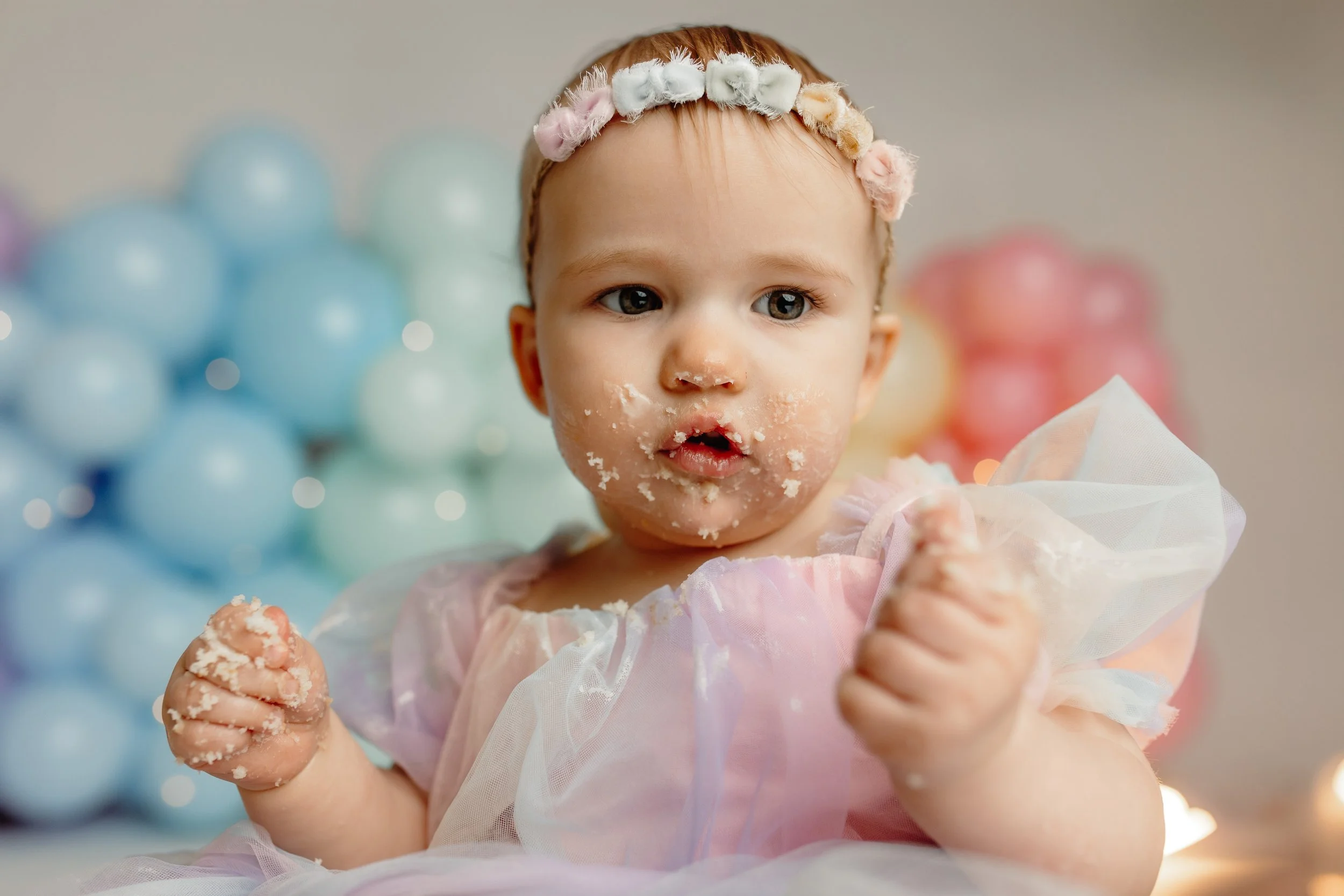 rainbow baby cake smash photoshoot mansfield tx