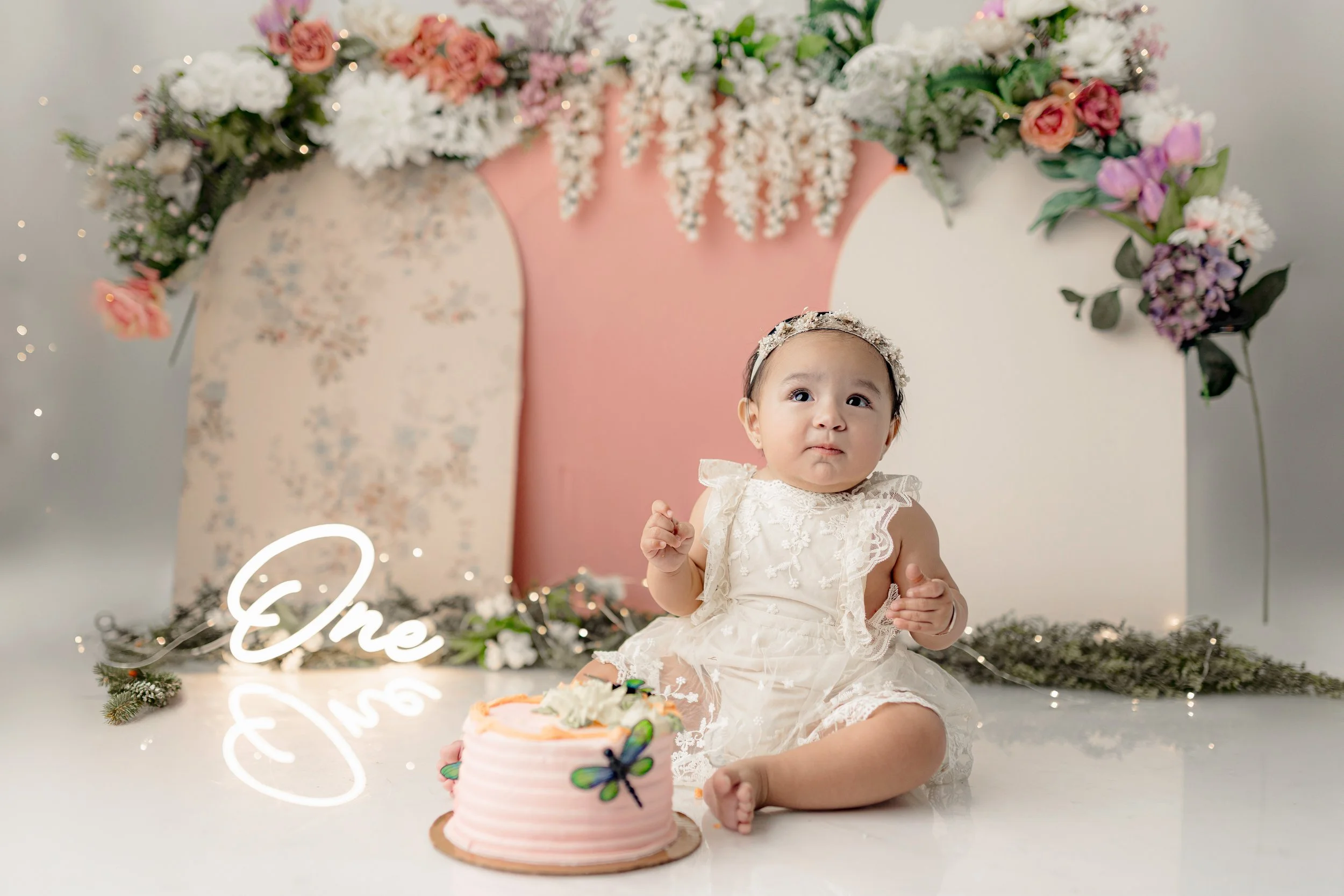 rainbow photography mh milestone session floral
