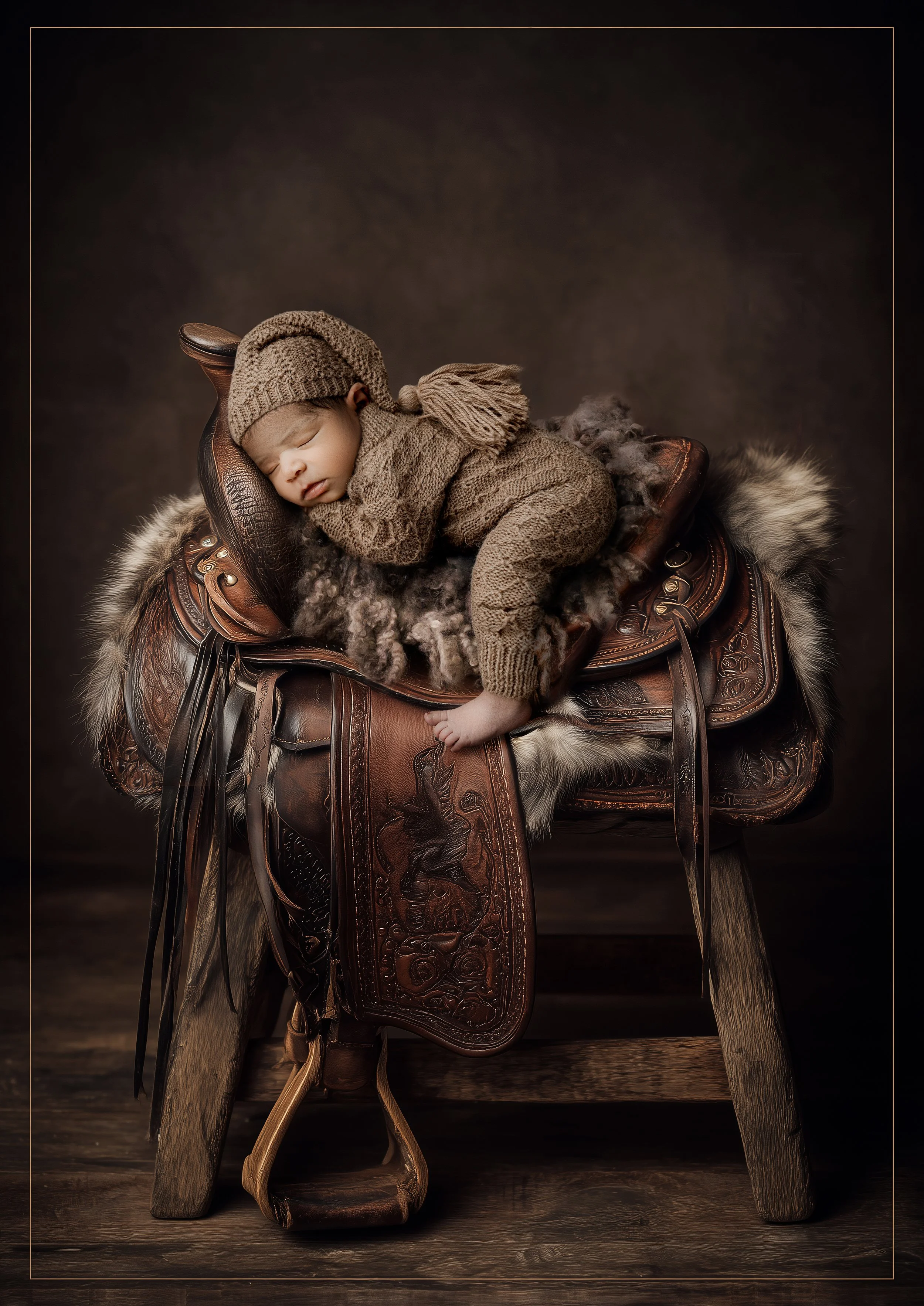 Fort Worth tx newborn photographer cowboy theme