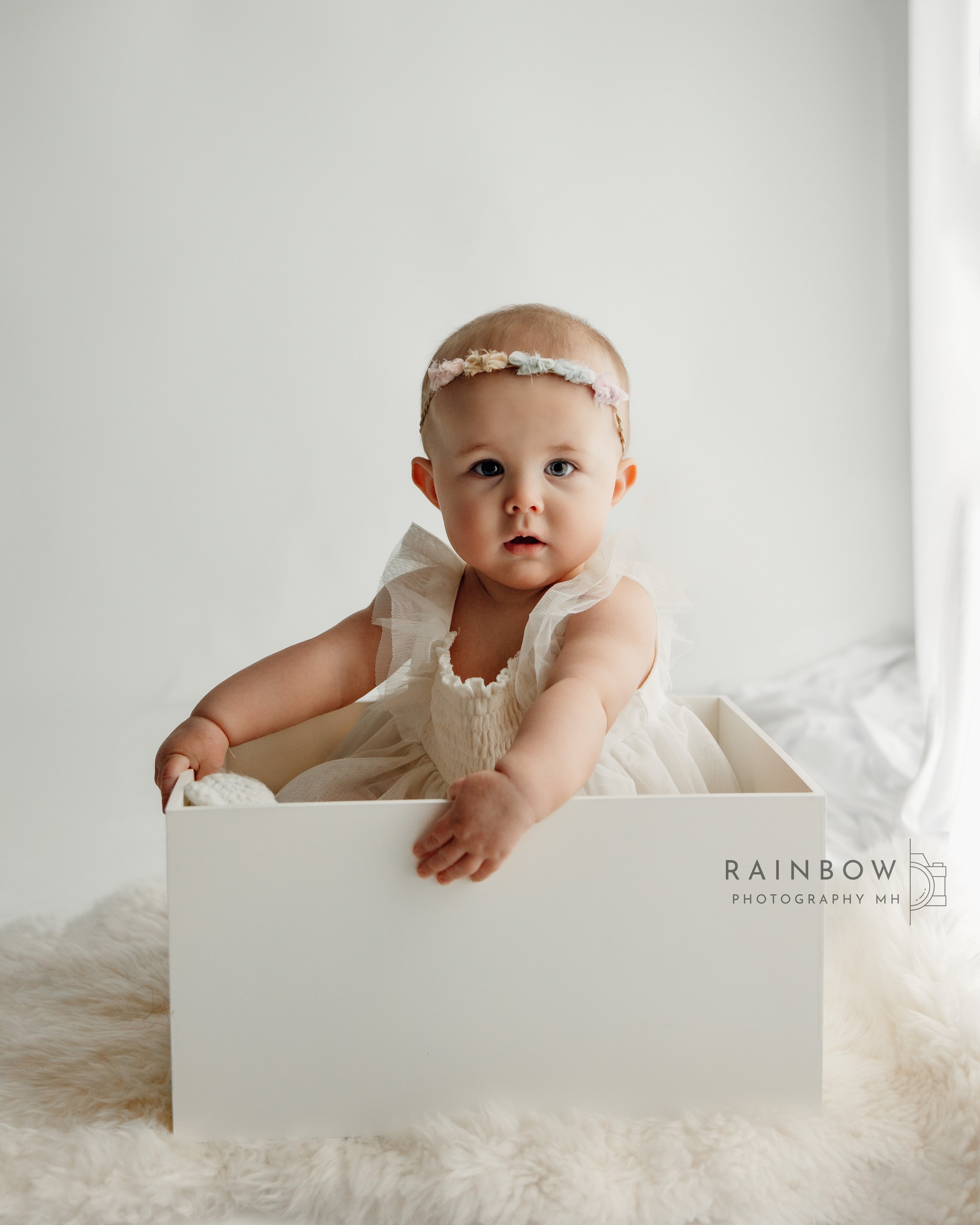 rainbow baby Arlington tx photography session 6 month milestone photoshoot