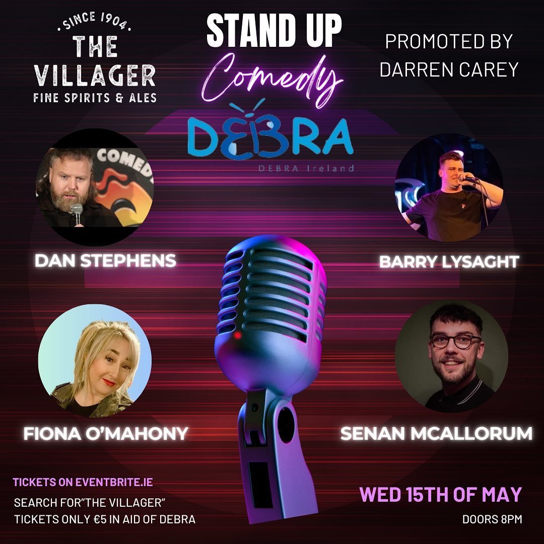 Love a laugh? Like to support a good cause? Why not do both and join us on Wed 15th of May for a night of comedy hosted by @djing_with_a_twist and featuring 4 great comics all raising funds for @debraireland . DM us for more details #comedy
